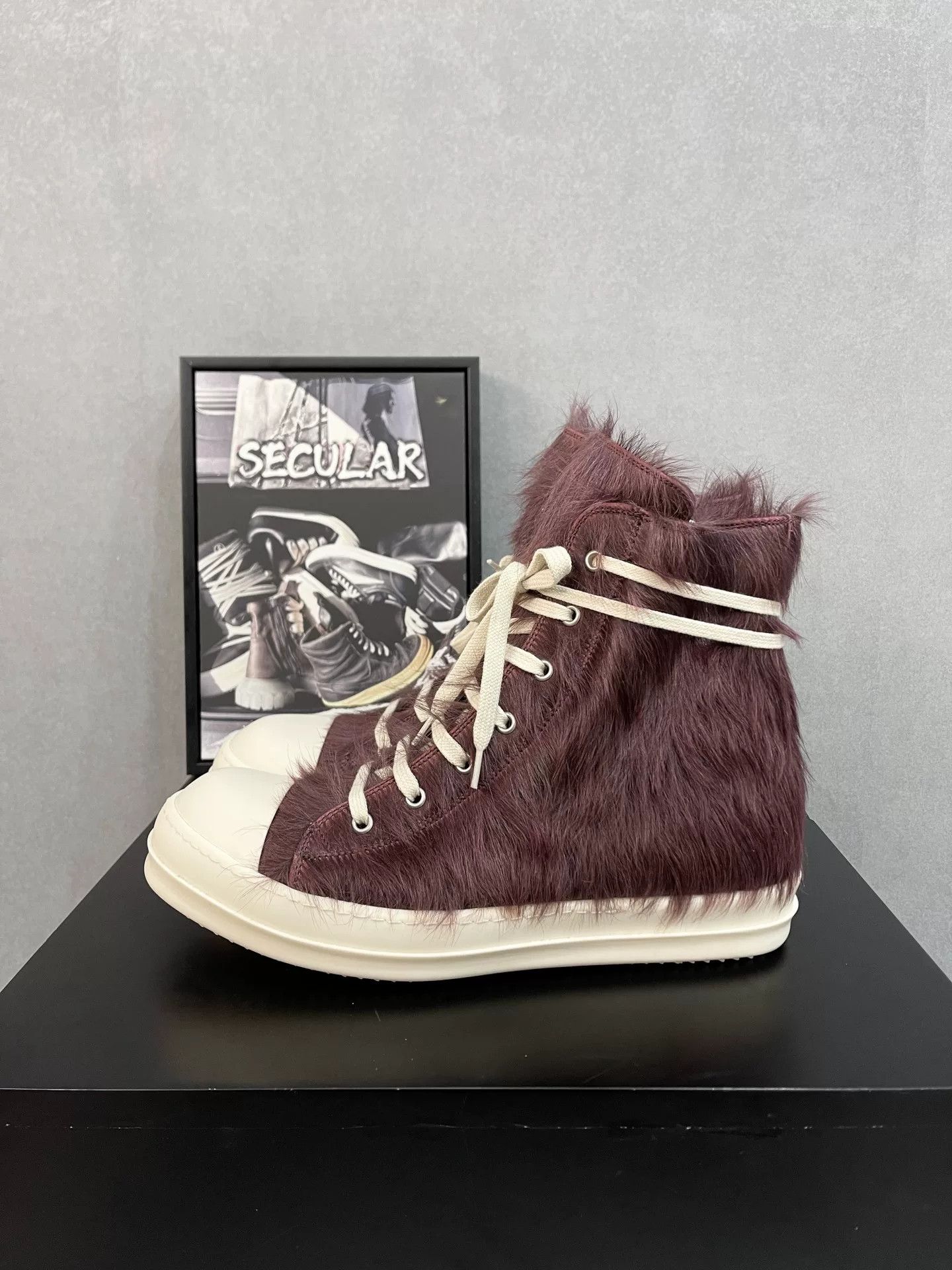 Rick Owens rick owens purple high-top luxury sneakers Size US 6 / IT 36 - 3 Thumbnail