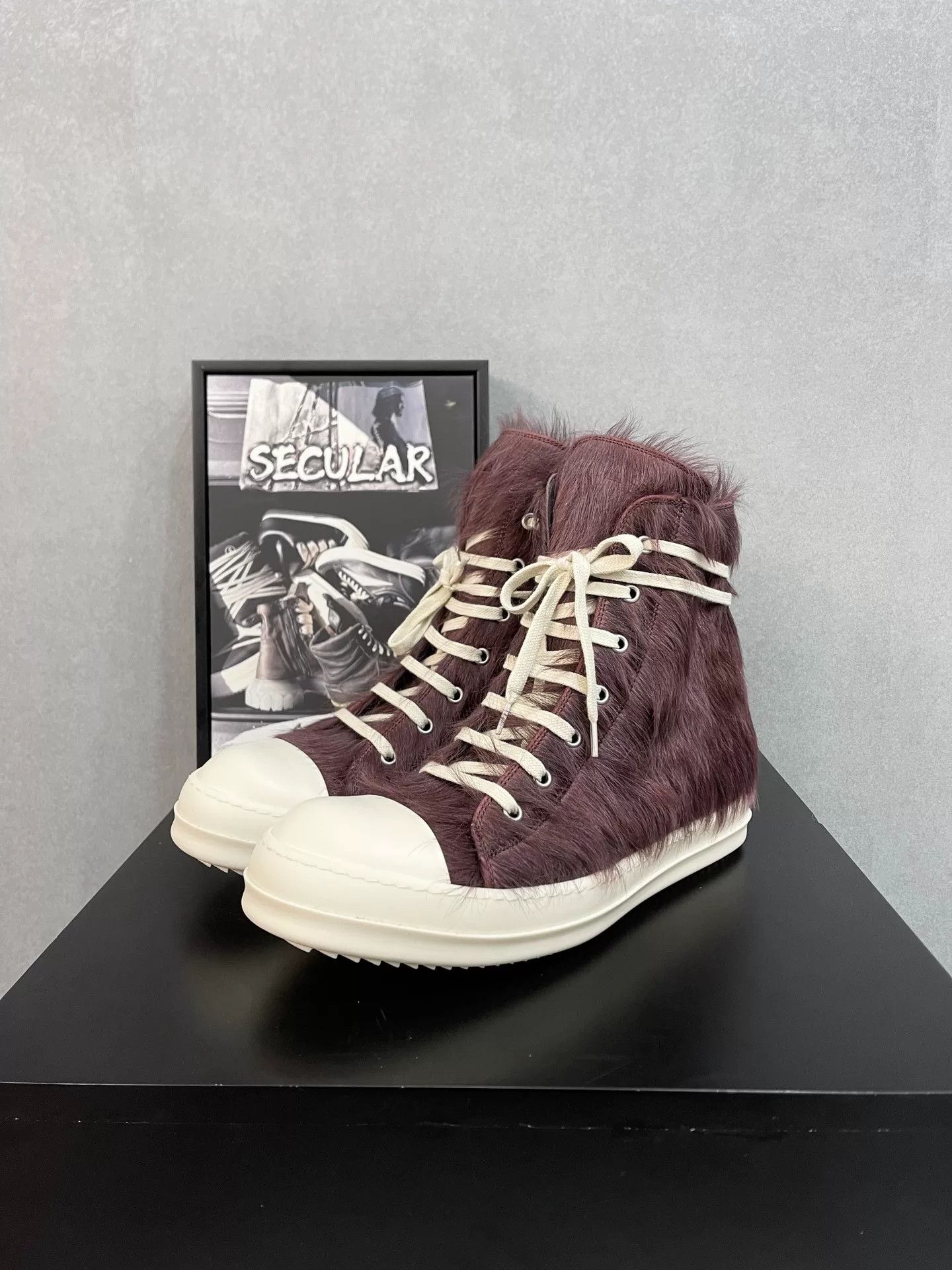 Rick Owens rick owens purple high-top luxury sneakers Size US 6 / IT 36 - 4 Thumbnail