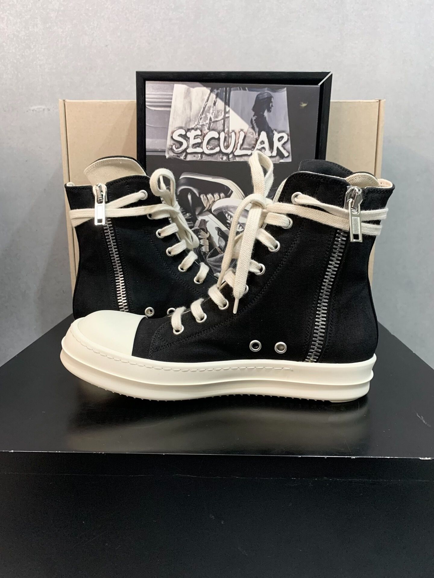 Rick Owens Rick Owens High Top Canvas Sneakers Size US 6 / IT 36 - 6 Thumbnail
