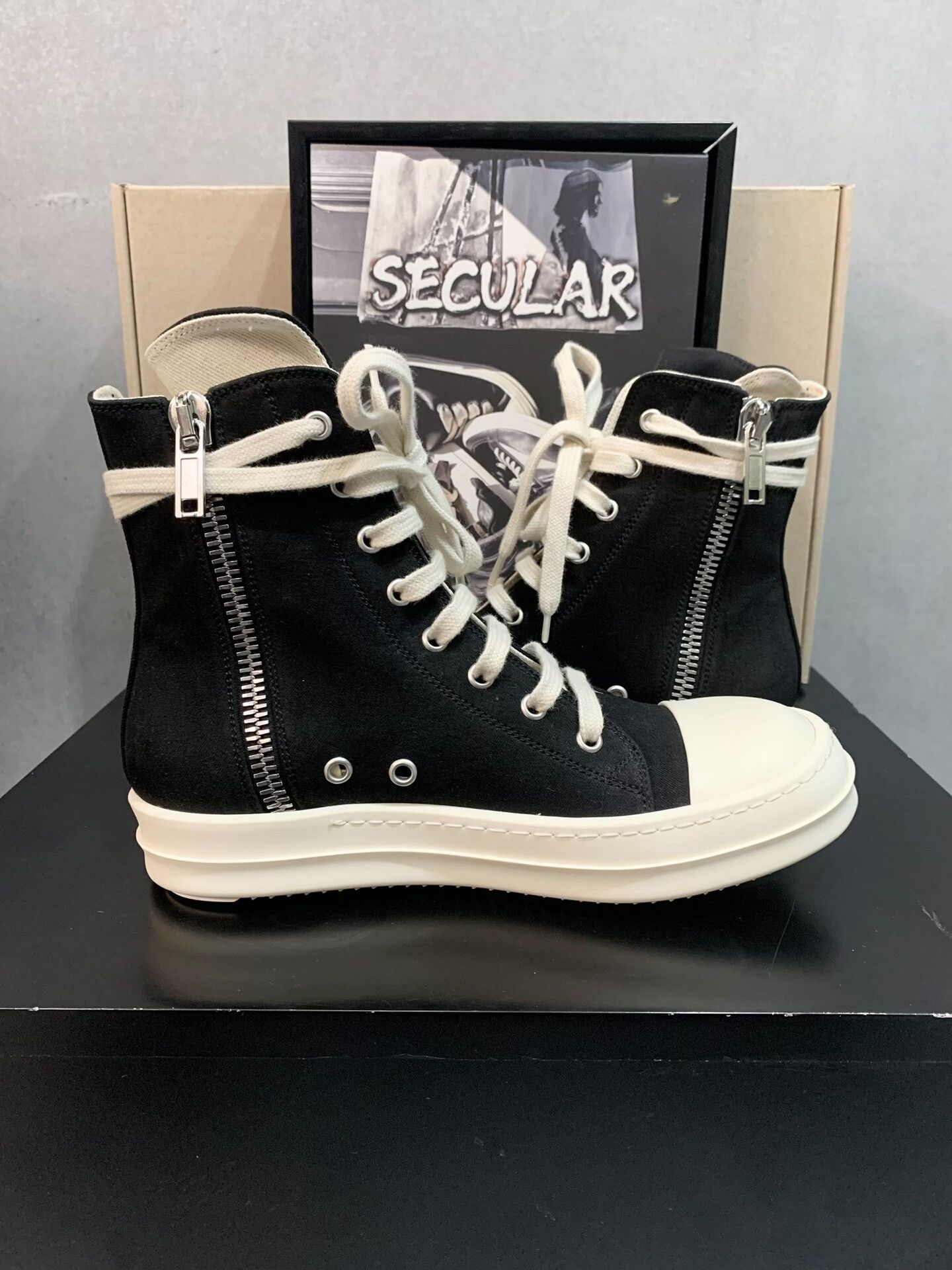 Rick Owens Rick Owens High Top Canvas Sneakers Size US 6 / IT 36 - 5 Thumbnail