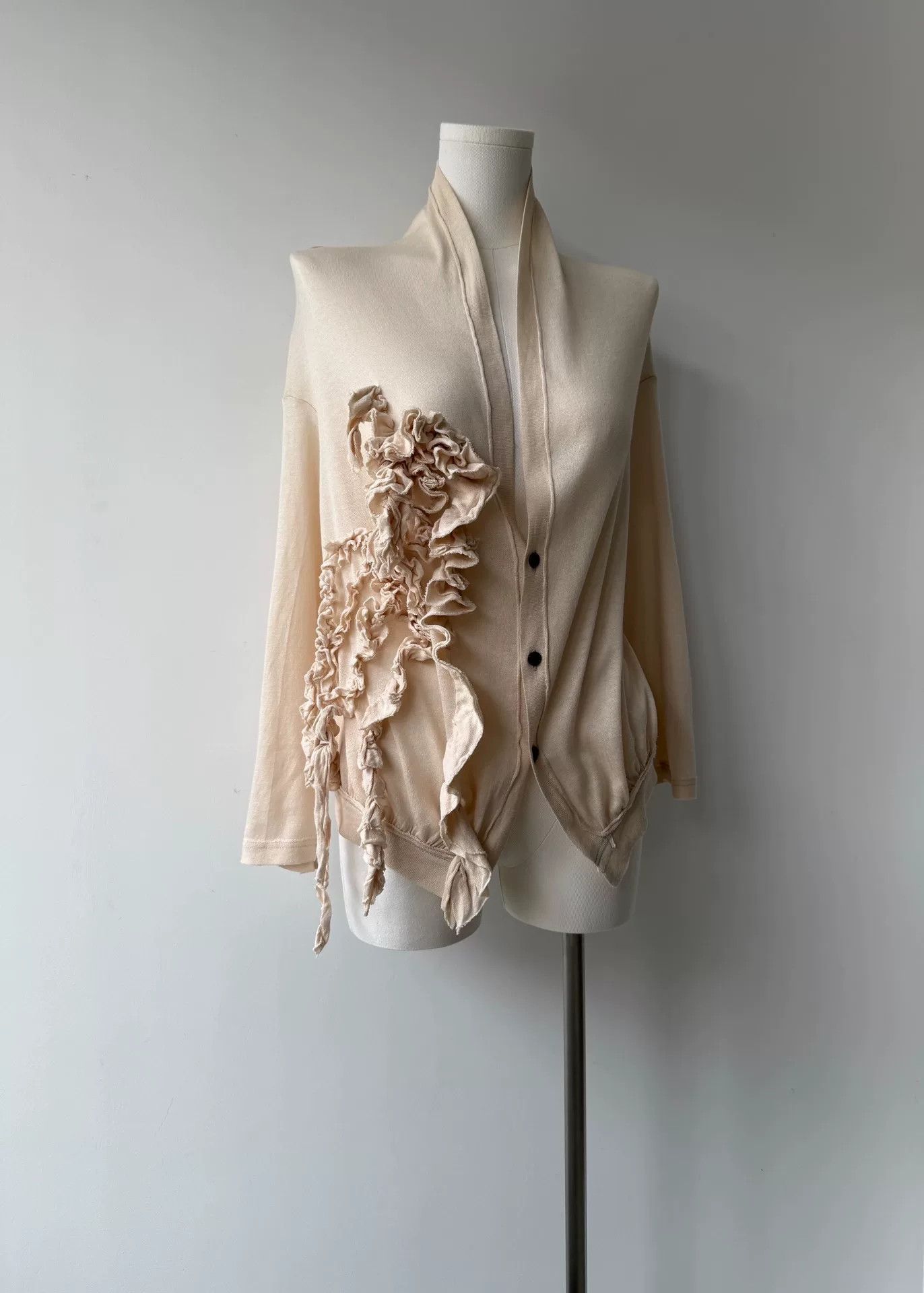 Y's yohji yamamoto y's ruffled knit cardigan Size M / US 6-8 / IT 42-44 - 4 Thumbnail