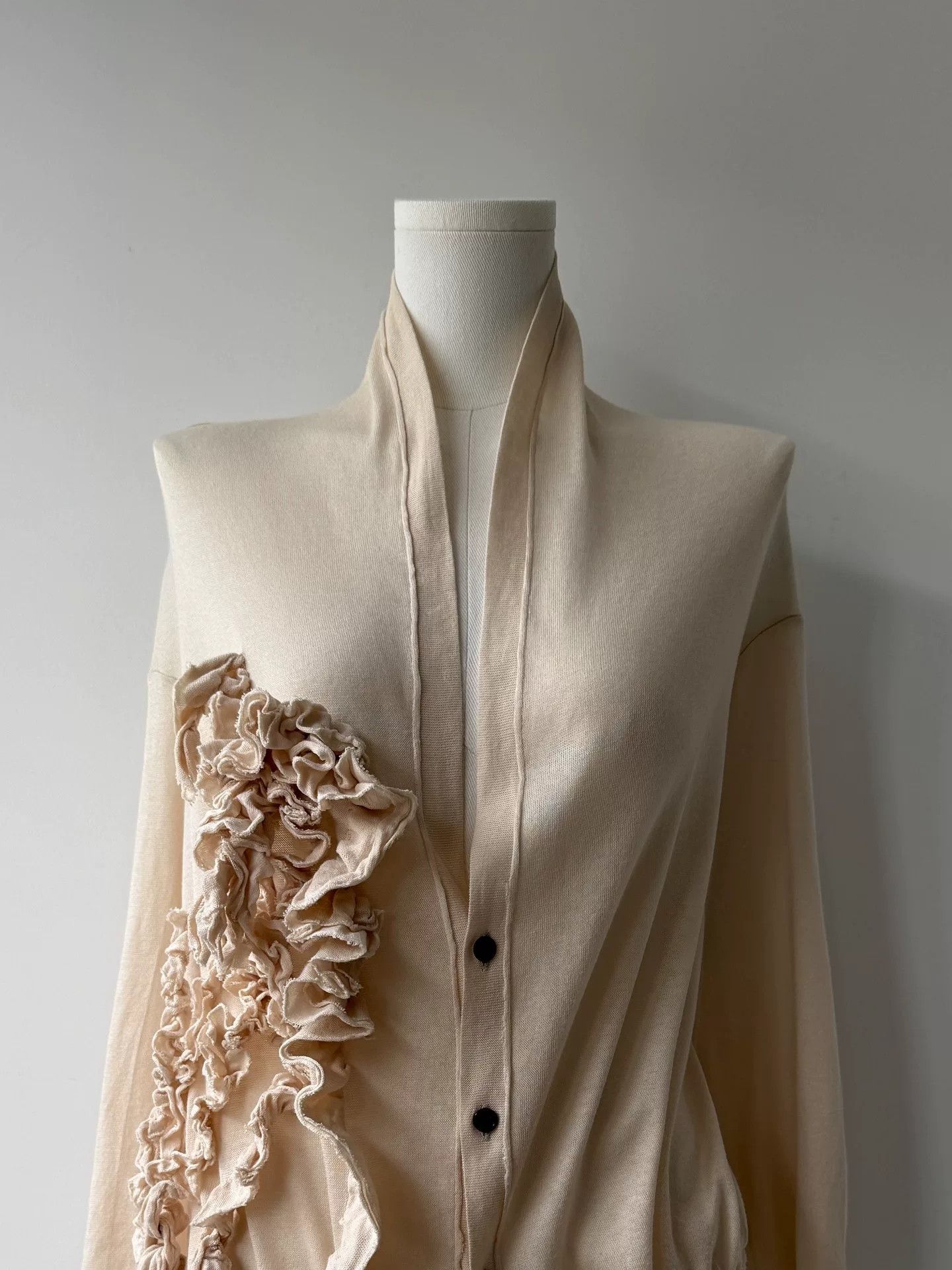 Y's yohji yamamoto y's ruffled knit cardigan Size M / US 6-8 / IT 42-44 - 2 Thumbnail