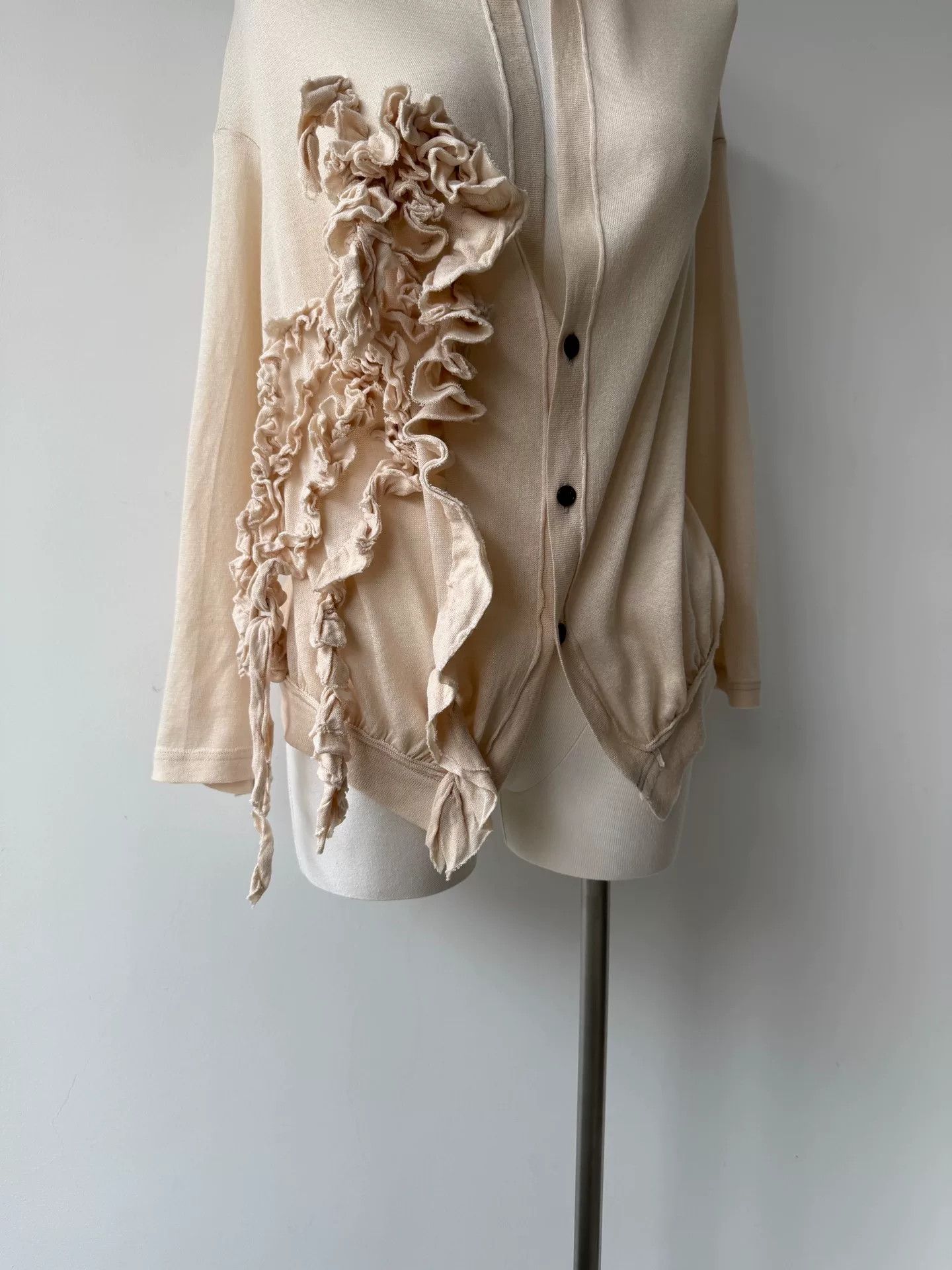 Y's yohji yamamoto y's ruffled knit cardigan Size M / US 6-8 / IT 42-44 - 3 Thumbnail