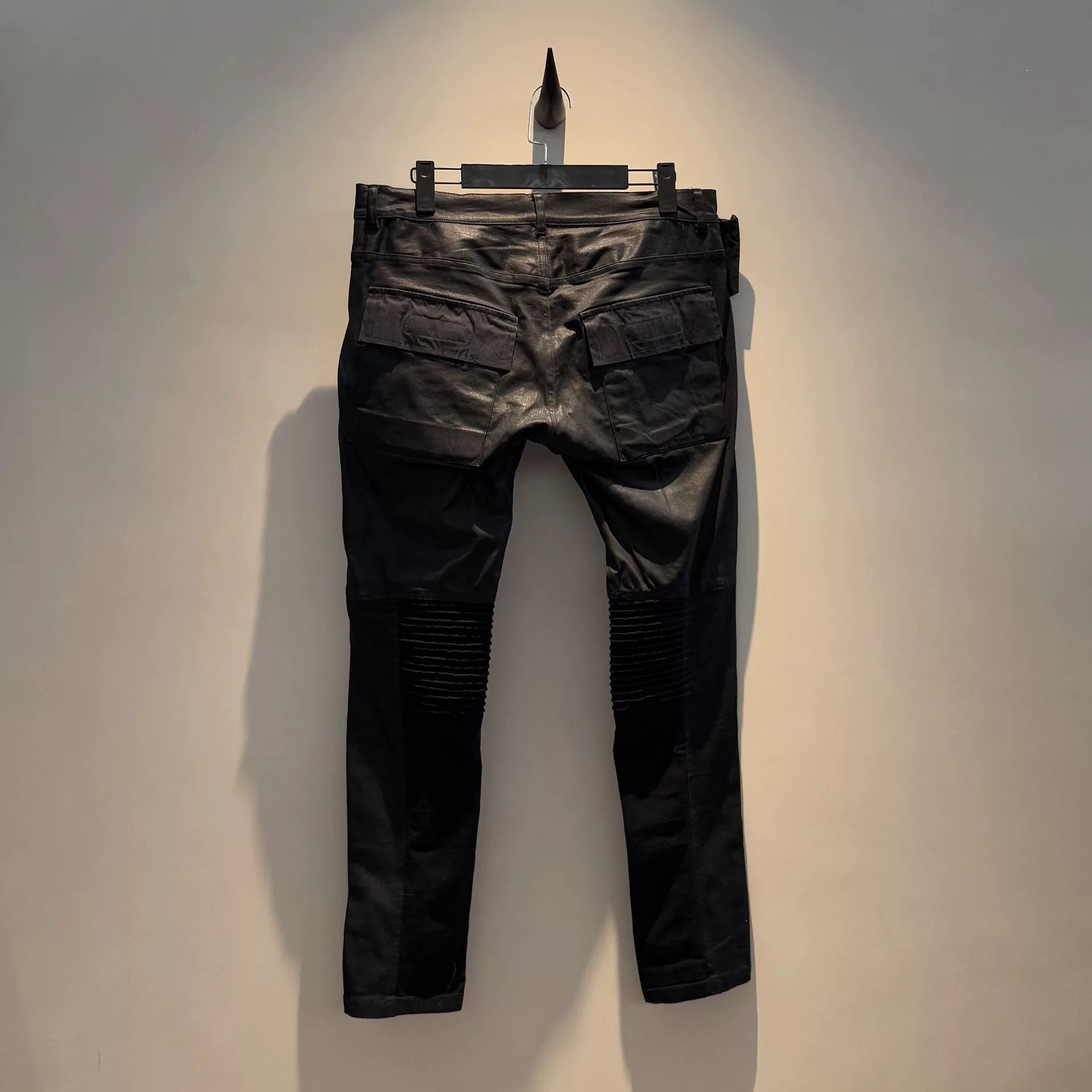 rare rick owens asymmetrical biker pants