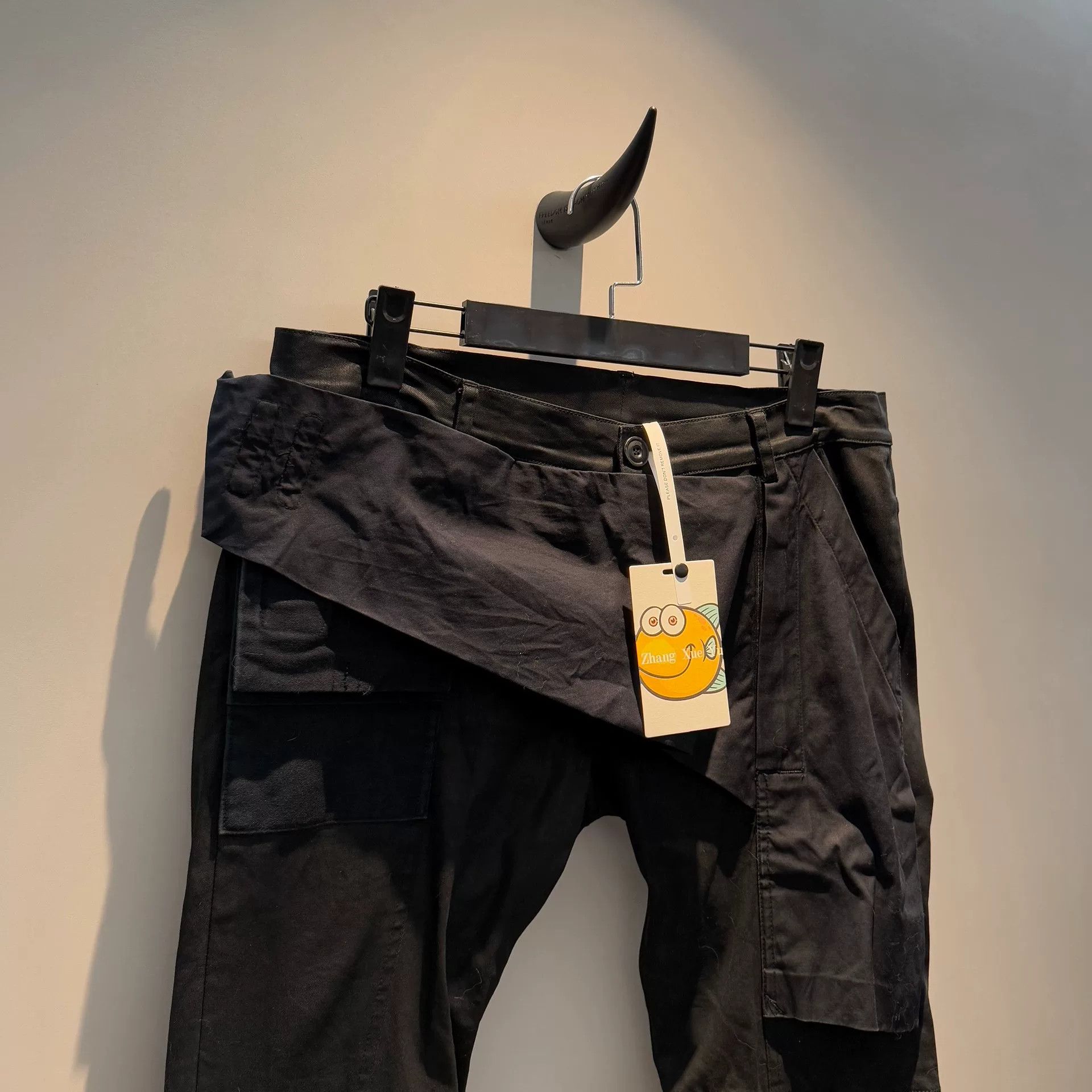 rare rick owens asymmetrical biker pants