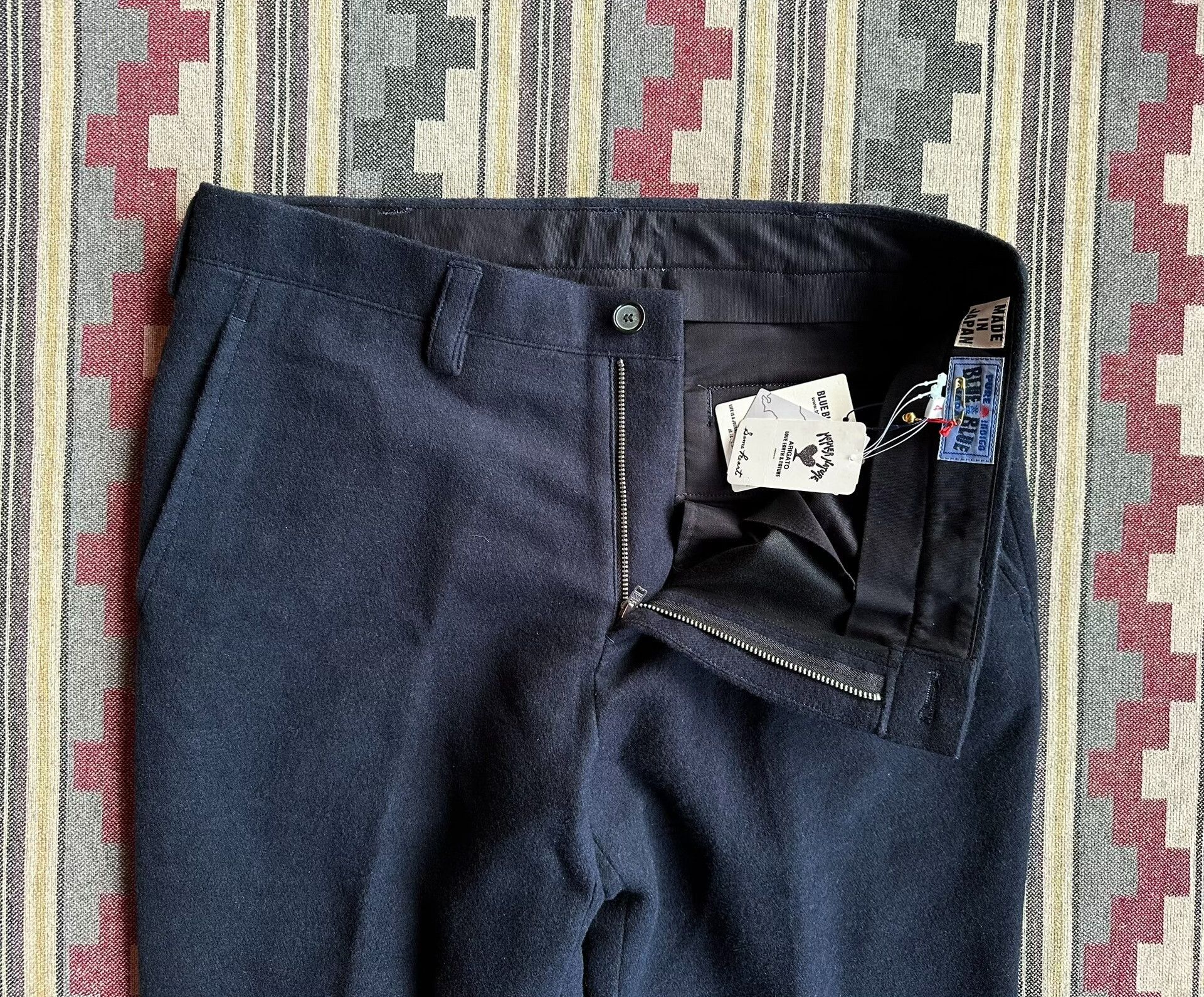 Blue Blue Japan blue japan indigo cotton blend casual pants Size US 30 / EU 46 - 4 Thumbnail