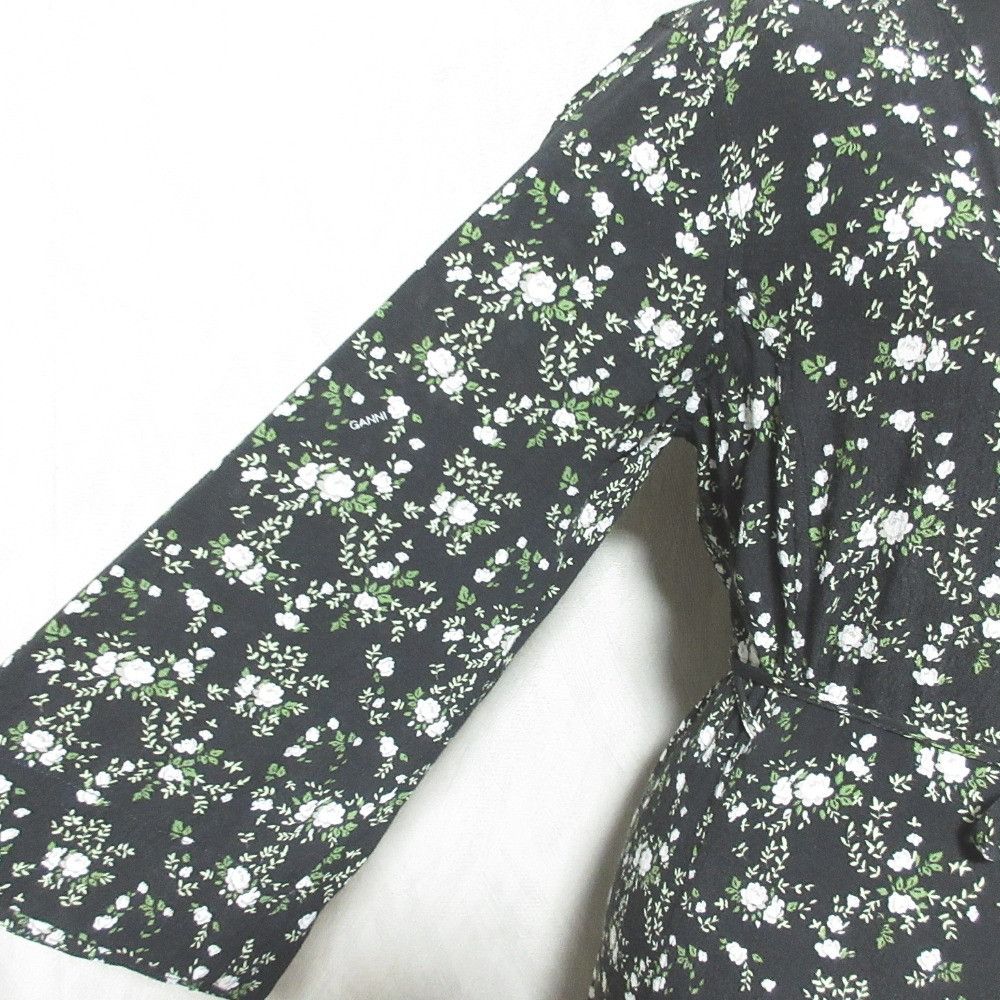 Other Other Ganni Floral Wrap Dress Cotton Dresses 1577-399-0144 DUTY FREE for USA Size ONE SIZE - 5 Thumbnail