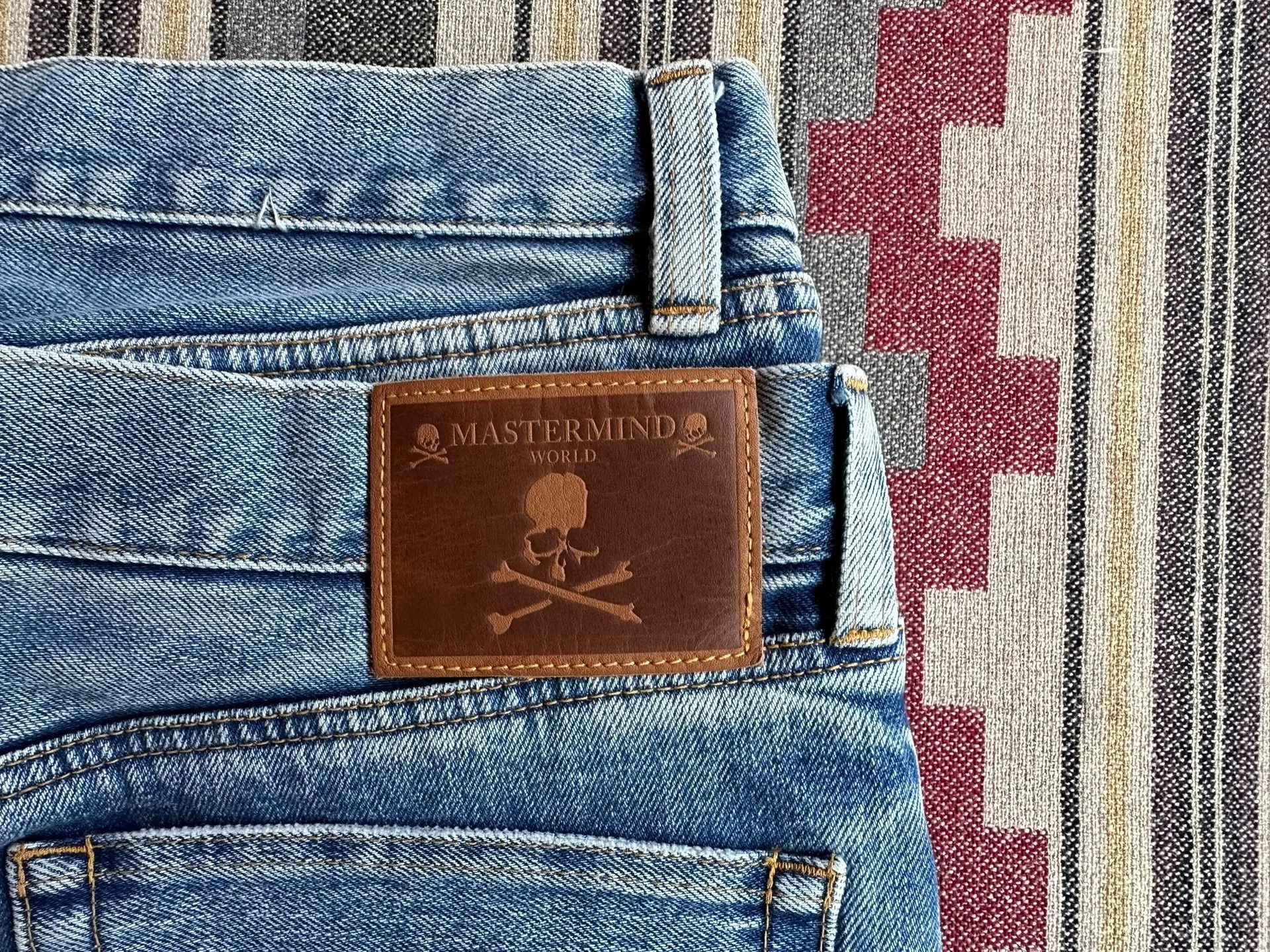 Mastermind Japan mastermind world denim pants with skull embroidery Size US 32 / EU 48 - 7 Thumbnail