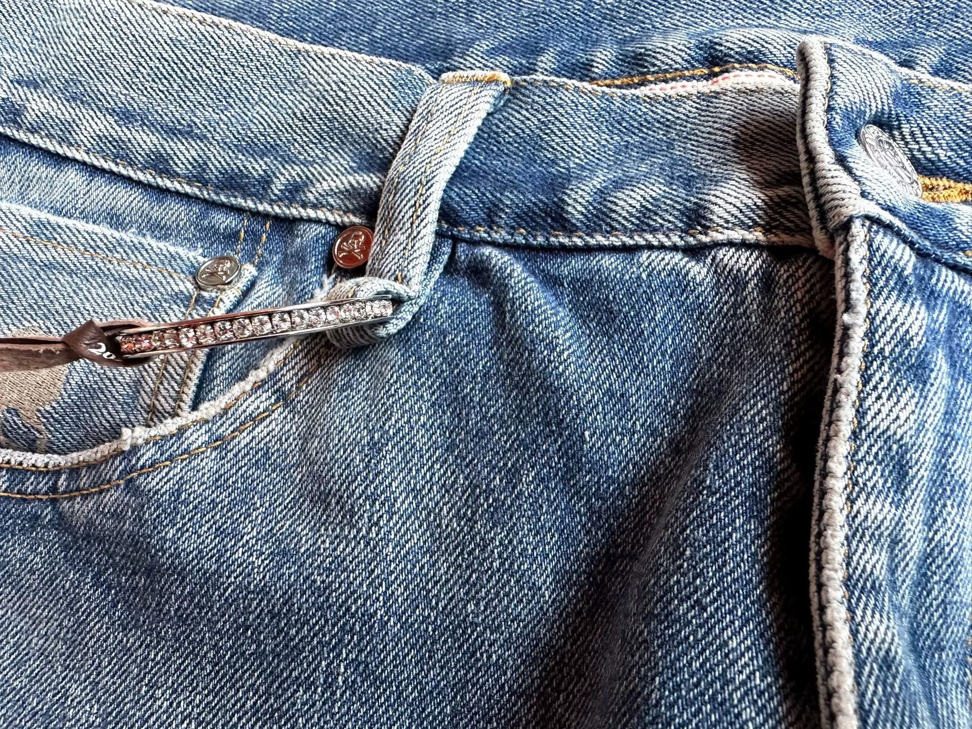 Mastermind Japan mastermind world denim pants with skull embroidery Size US 32 / EU 48 - 5 Thumbnail
