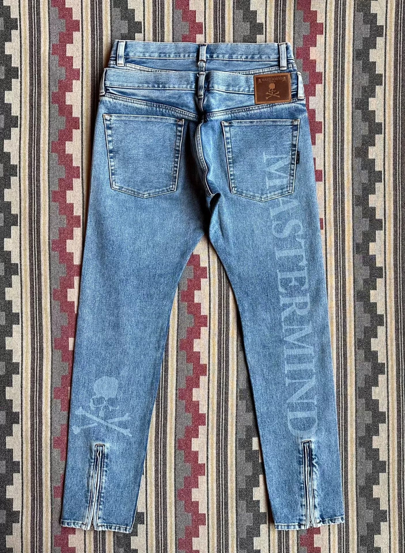 Mastermind Japan mastermind world denim pants with skull embroidery Size US 32 / EU 48 - 2 Thumbnail