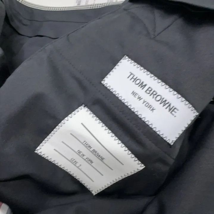 Thom Browne Thom Browne Men's Black and White Wool Shorts Size US 32 / EU 48 - 5 Thumbnail