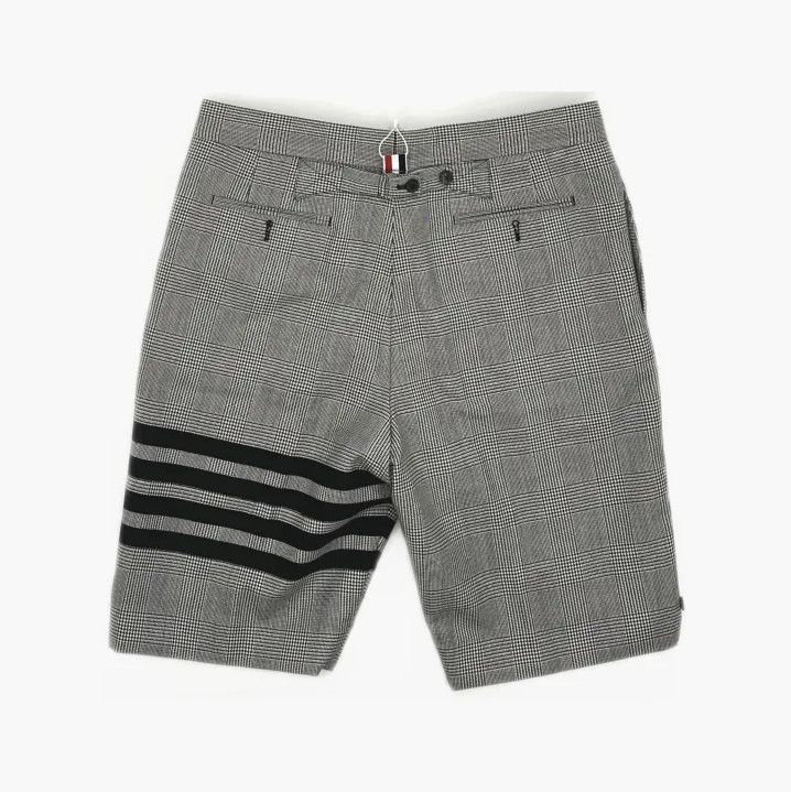 Thom Browne Thom Browne Men's Black and White Wool Shorts Size US 32 / EU 48 - 3 Thumbnail