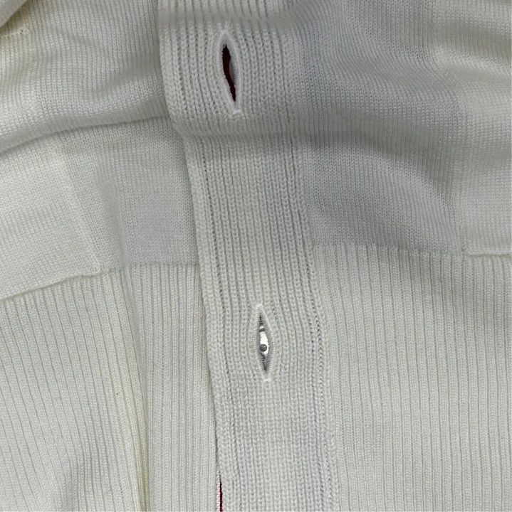 Thom Browne Thom Browne White Long Sleeve Knit Cardigan Size US S / EU 44-46 / 1 - 5 Thumbnail