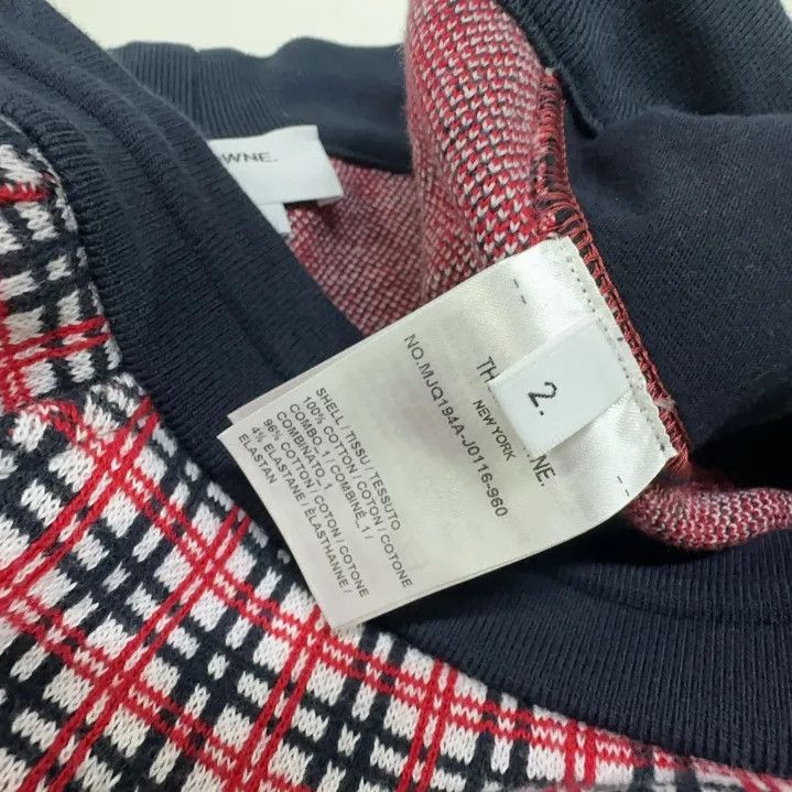 Thom Browne Thom Browne Red Cotton Check Jacquard Sweatshorts Size US 30 / EU 46 - 6 Thumbnail