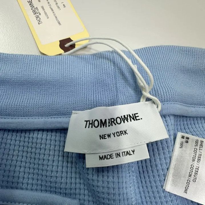 Thom Browne Thom Browne Light Blue Waffle Knit Sweatpants Size US 30 / EU 46 - 6 Thumbnail