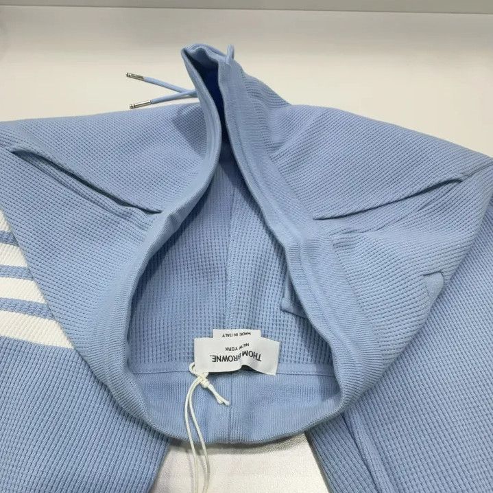 Thom Browne Thom Browne Light Blue Waffle Knit Sweatpants Size US 30 / EU 46 - 12 Thumbnail