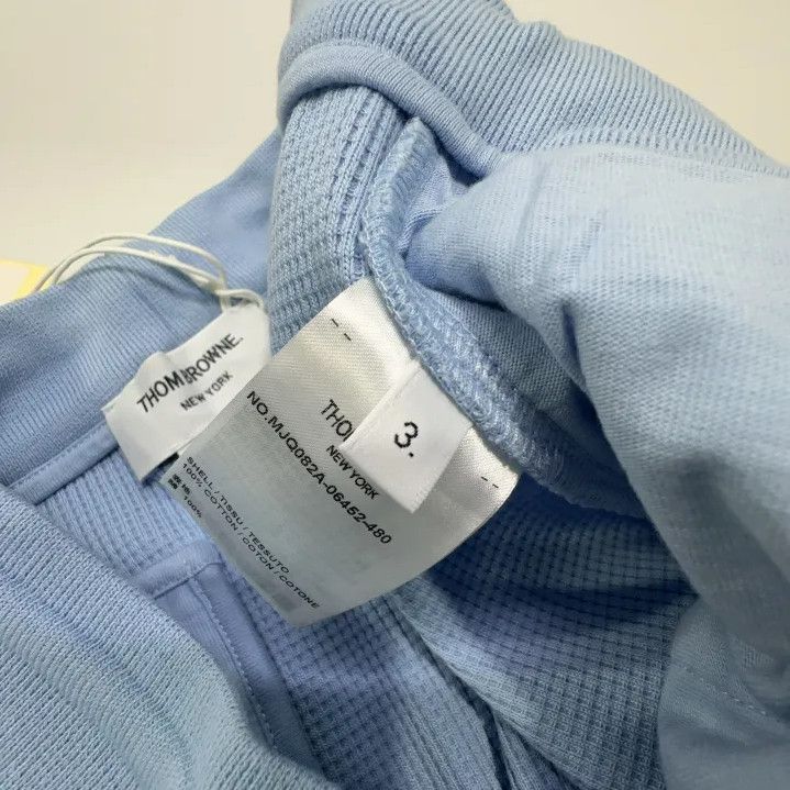 Thom Browne Thom Browne Light Blue Waffle Knit Sweatpants Size US 30 / EU 46 - 4 Thumbnail
