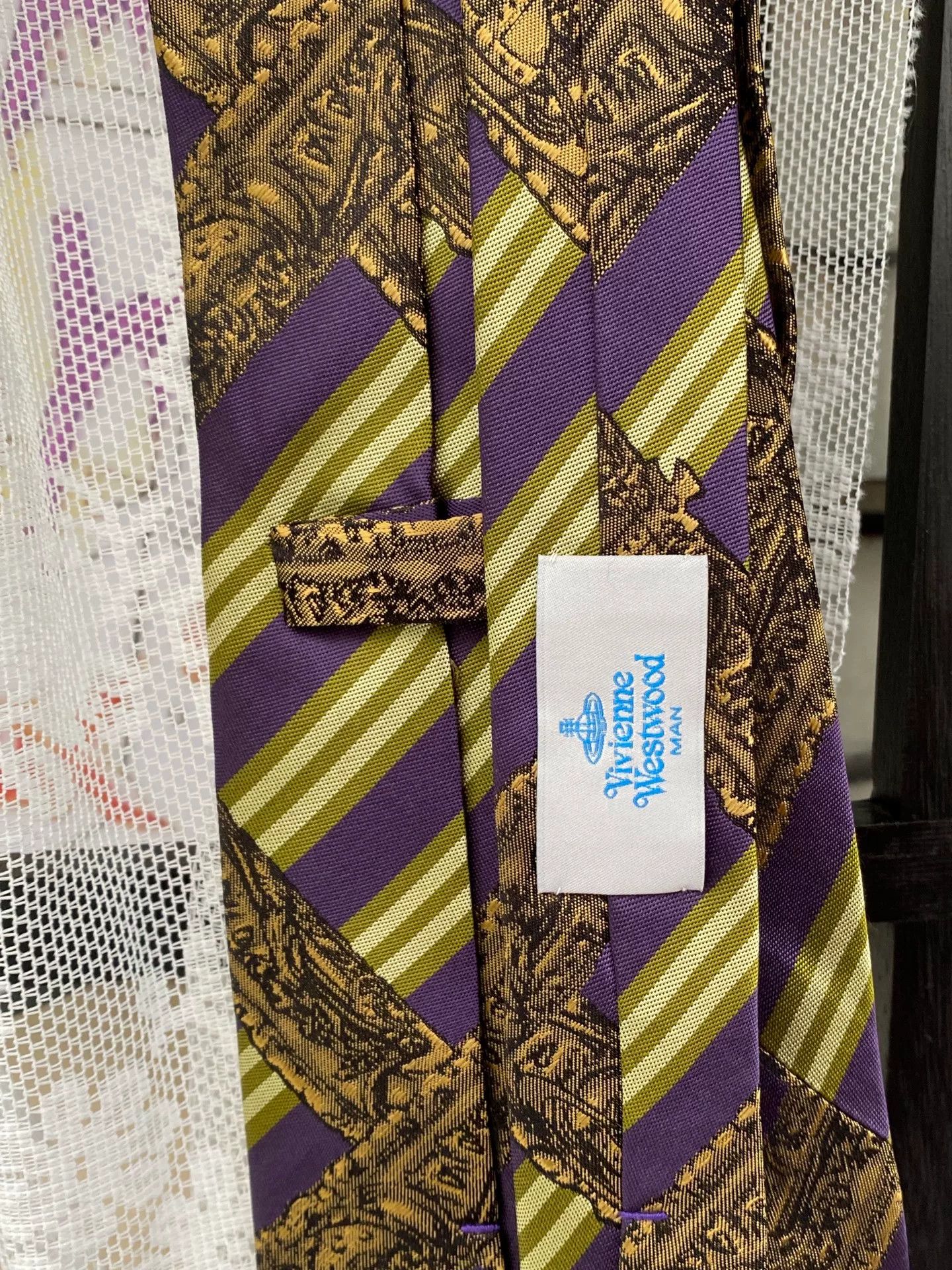 Vivienne Westwood vivienne westwood saturn graphic necktie Size ONE SIZE - 4 Thumbnail