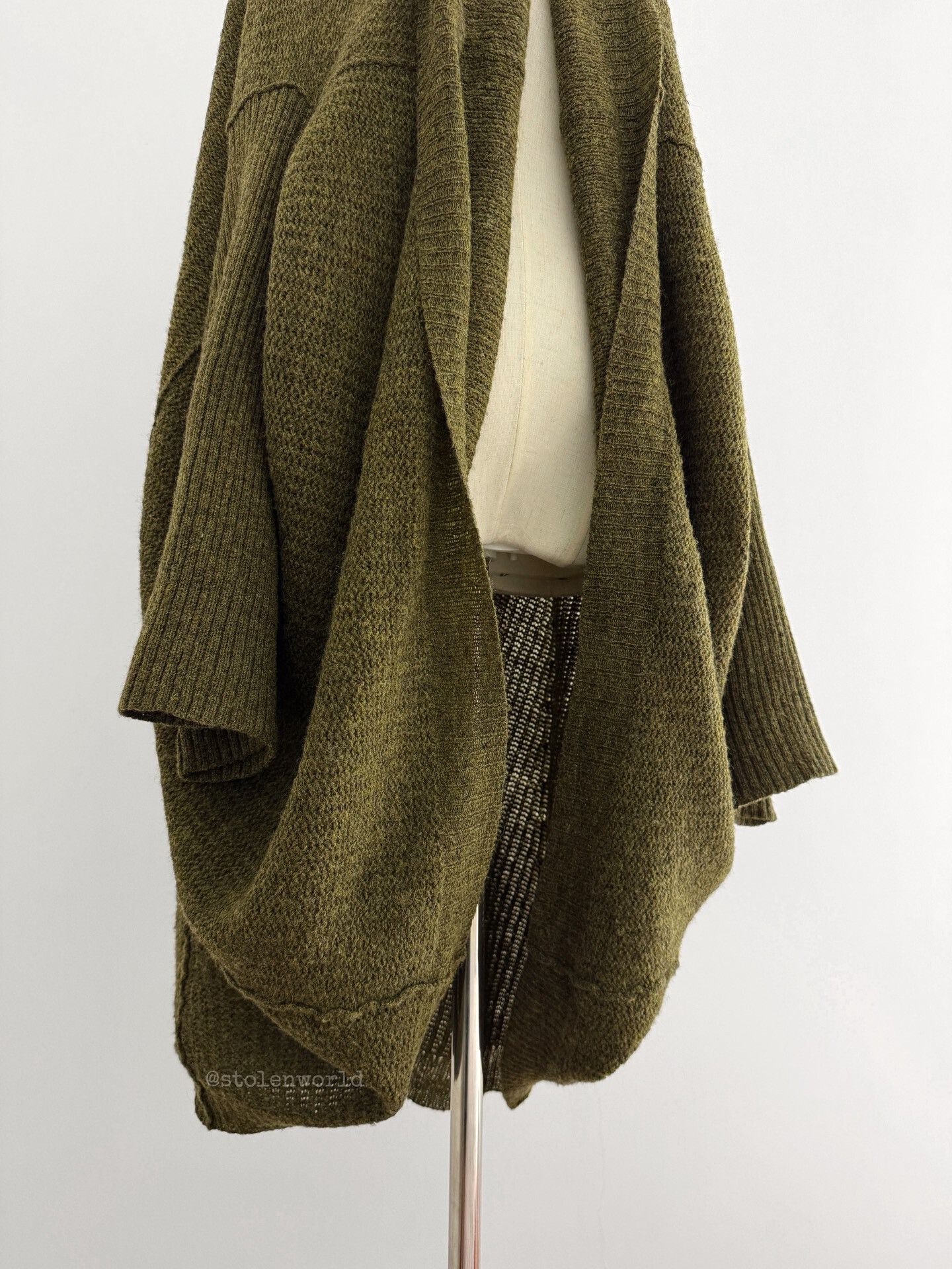 Y's green knitted wool cardigan by Y's Size M / US 6-8 / IT 42-44 - 2 Thumbnail