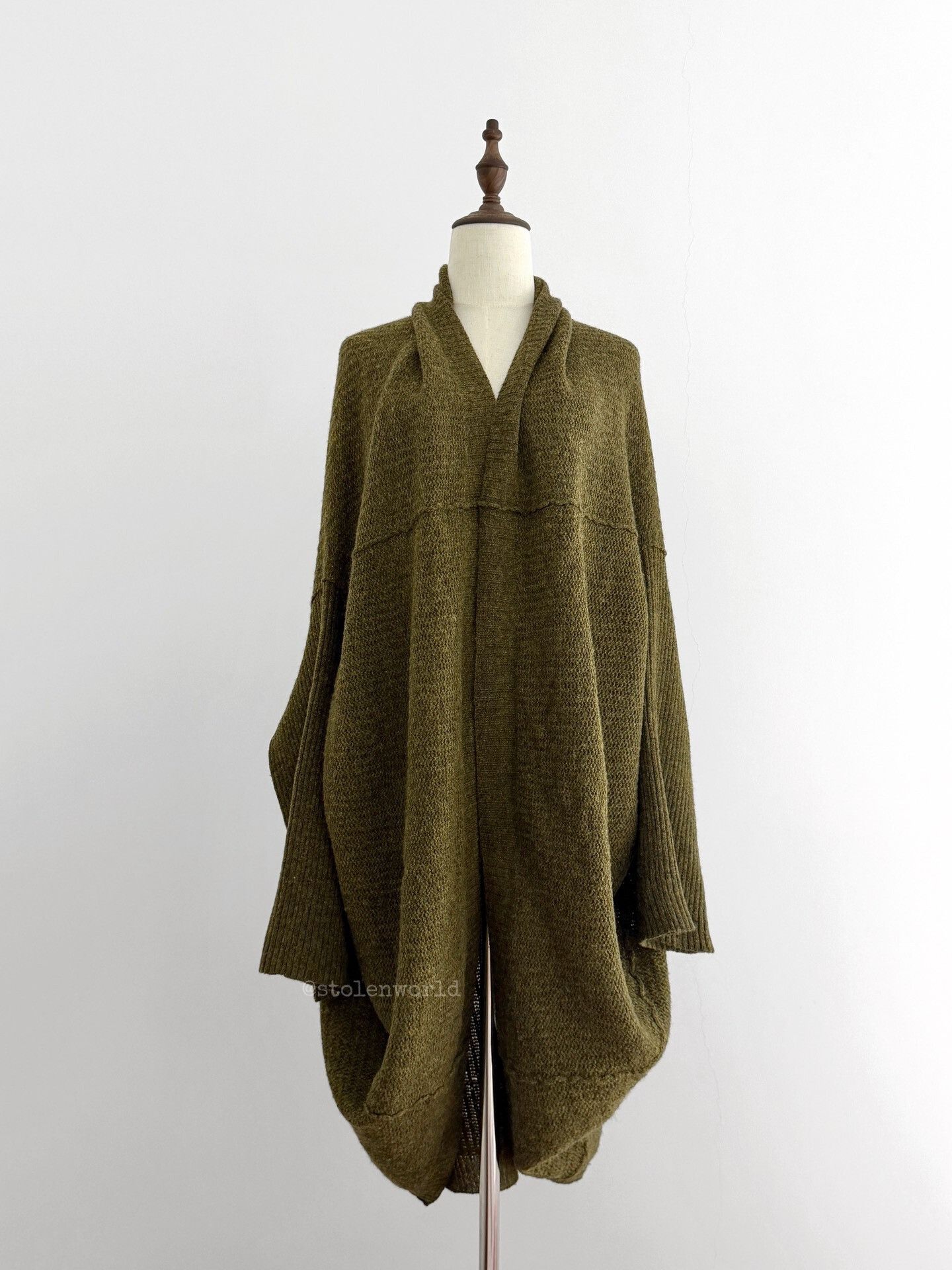 Y's green knitted wool cardigan by Y's Size M / US 6-8 / IT 42-44 - 3 Thumbnail
