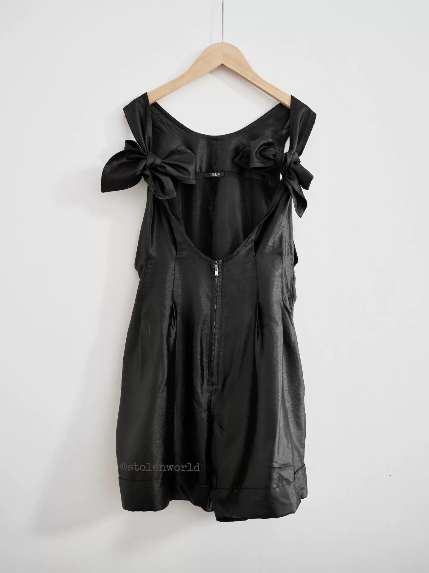 Limi Feu black bow tie jumpsuit with adjustable straps Size S / US 4 / IT 40 - 7 Thumbnail