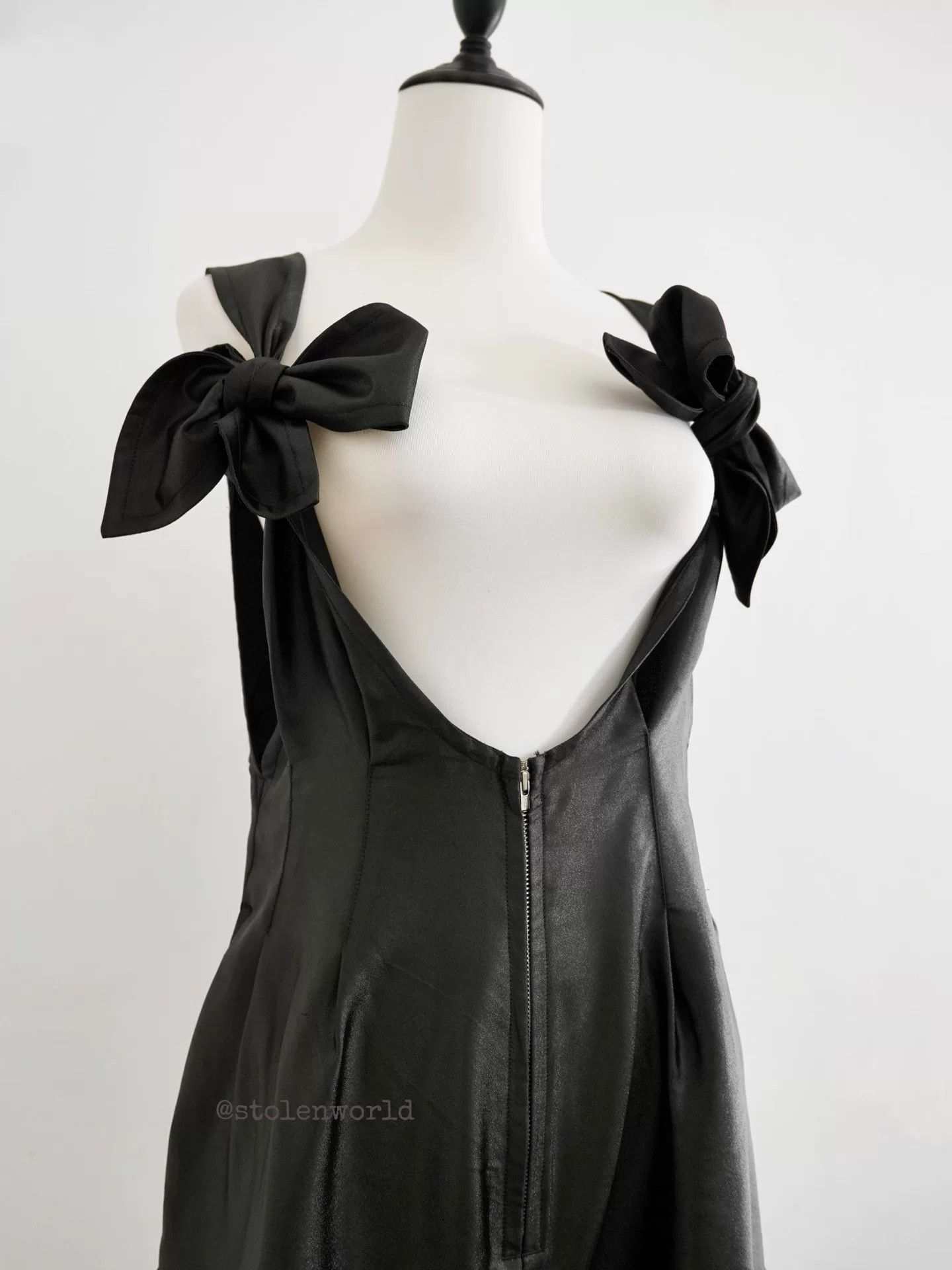 Limi Feu black bow tie jumpsuit with adjustable straps Size S / US 4 / IT 40 - 5 Thumbnail