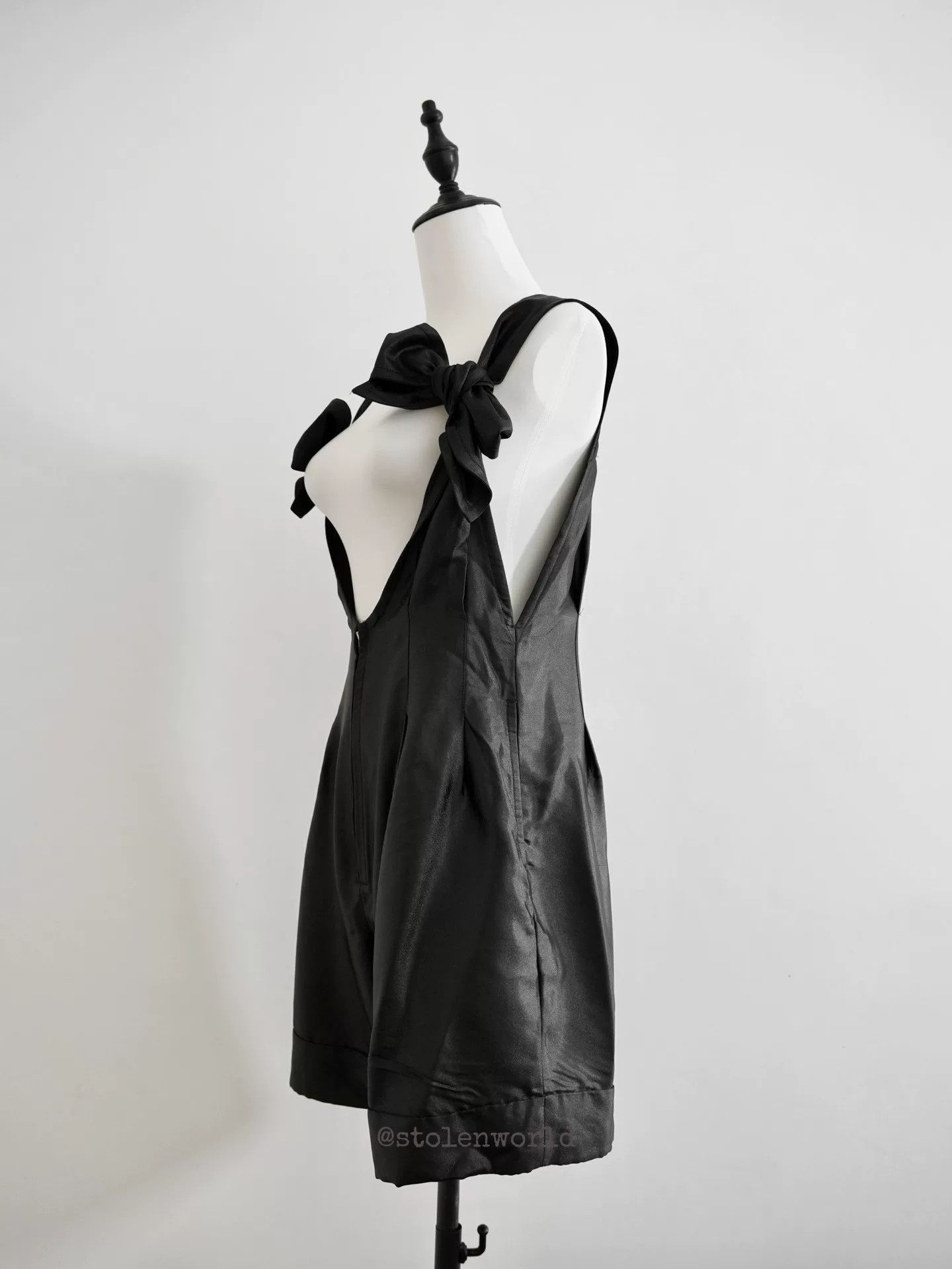 Limi Feu black bow tie jumpsuit with adjustable straps Size S / US 4 / IT 40 - 3 Thumbnail