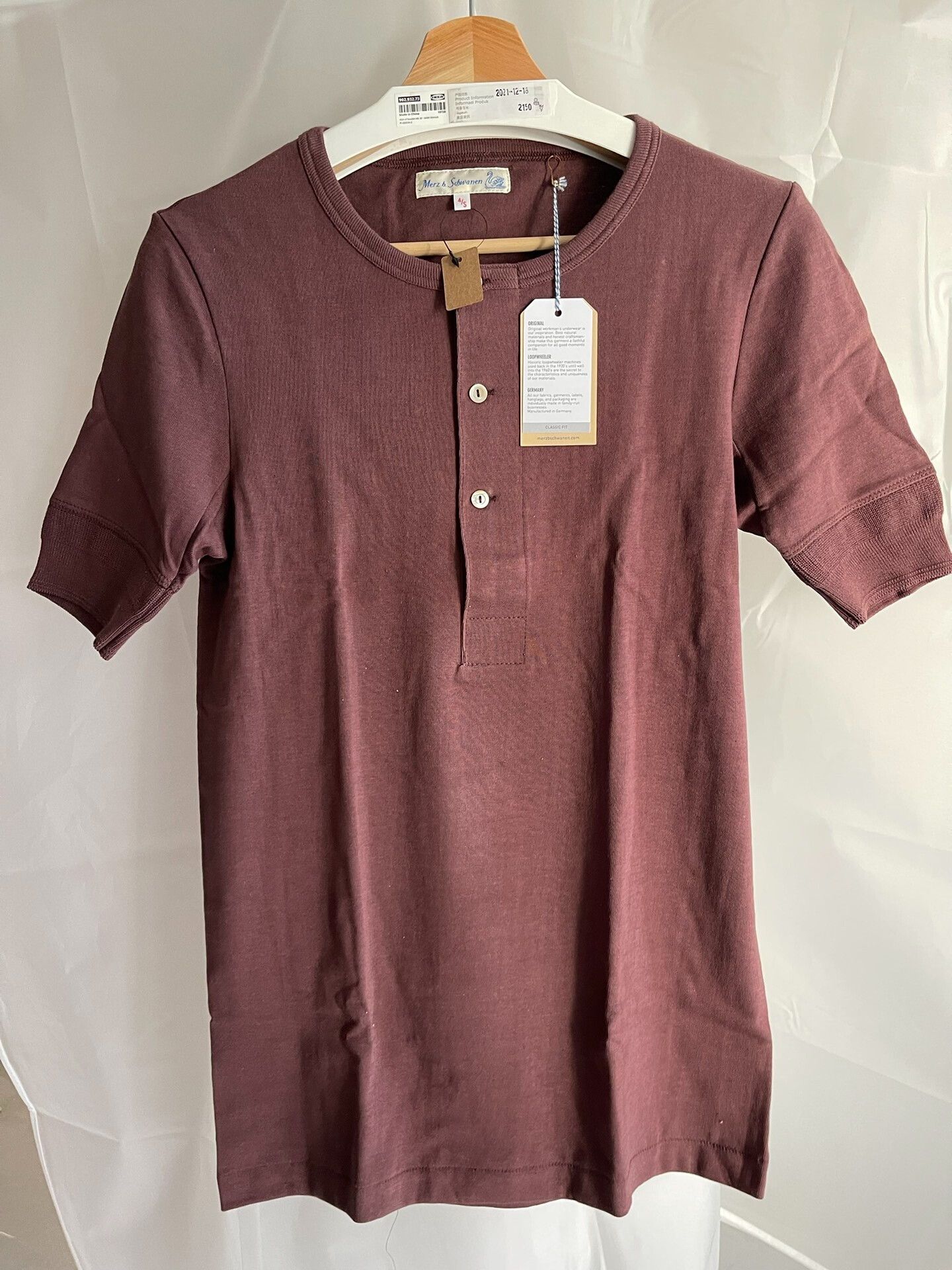 Merz B. Schwanen merz b. henley short sleeve tee shirt Size US M / EU 48-50 / 2 - 2 Thumbnail