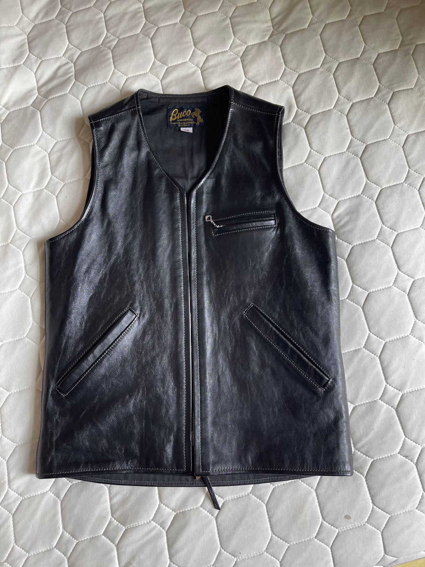 The Real McCoy's real mccoy's buco leather vest for men Size US S / EU 44-46 / 1 - 2 Thumbnail