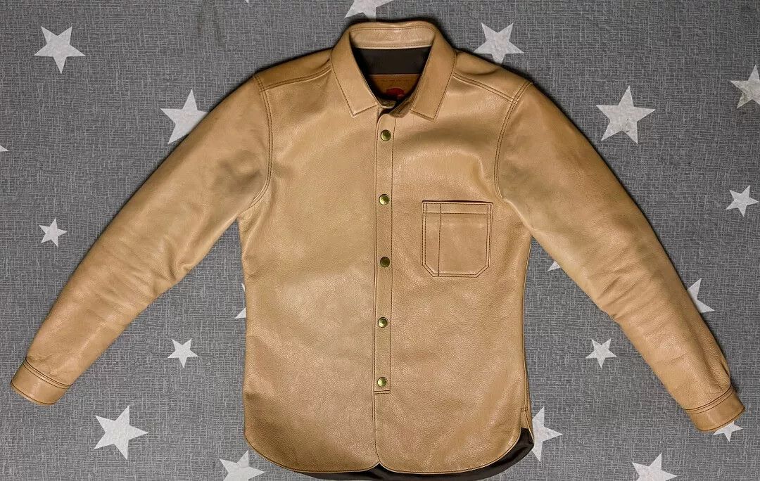 Tetsunori Tawaraya tan leather shirt jacket with pockets Size US M / EU 48-50 / 2 - 2 Thumbnail