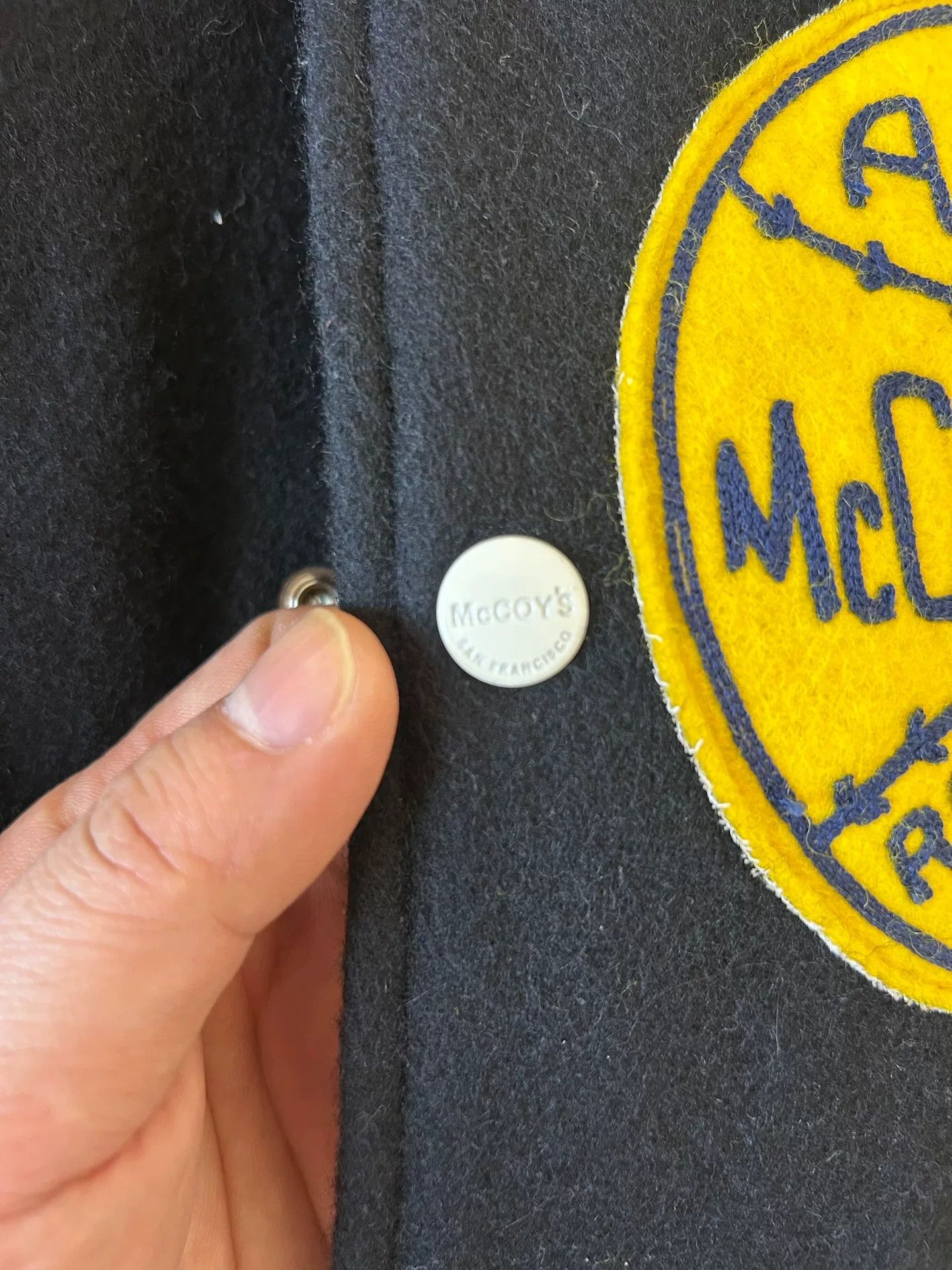 The Real McCoy's stylish black varsity jacket with logo Size US M / EU 48-50 / 2 - 4 Thumbnail