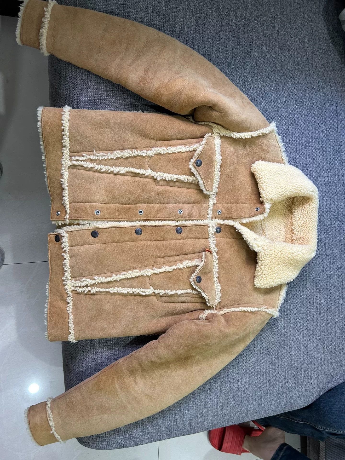Jelado jelado leather shearling lined jacket Size US M / EU 48-50 / 2 - 2 Thumbnail