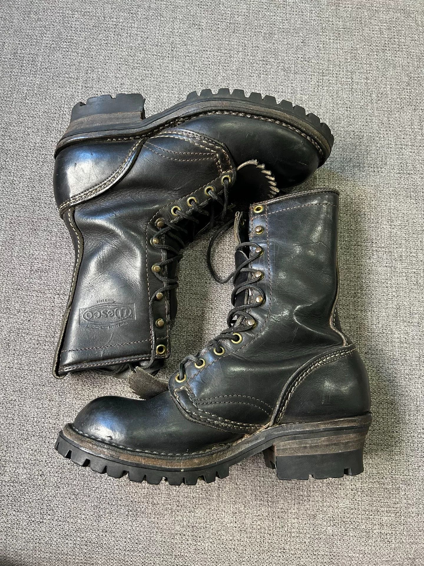 WESCO wesco black leather lace-up boots Size US 5.5 / EU 38 - 2 Thumbnail