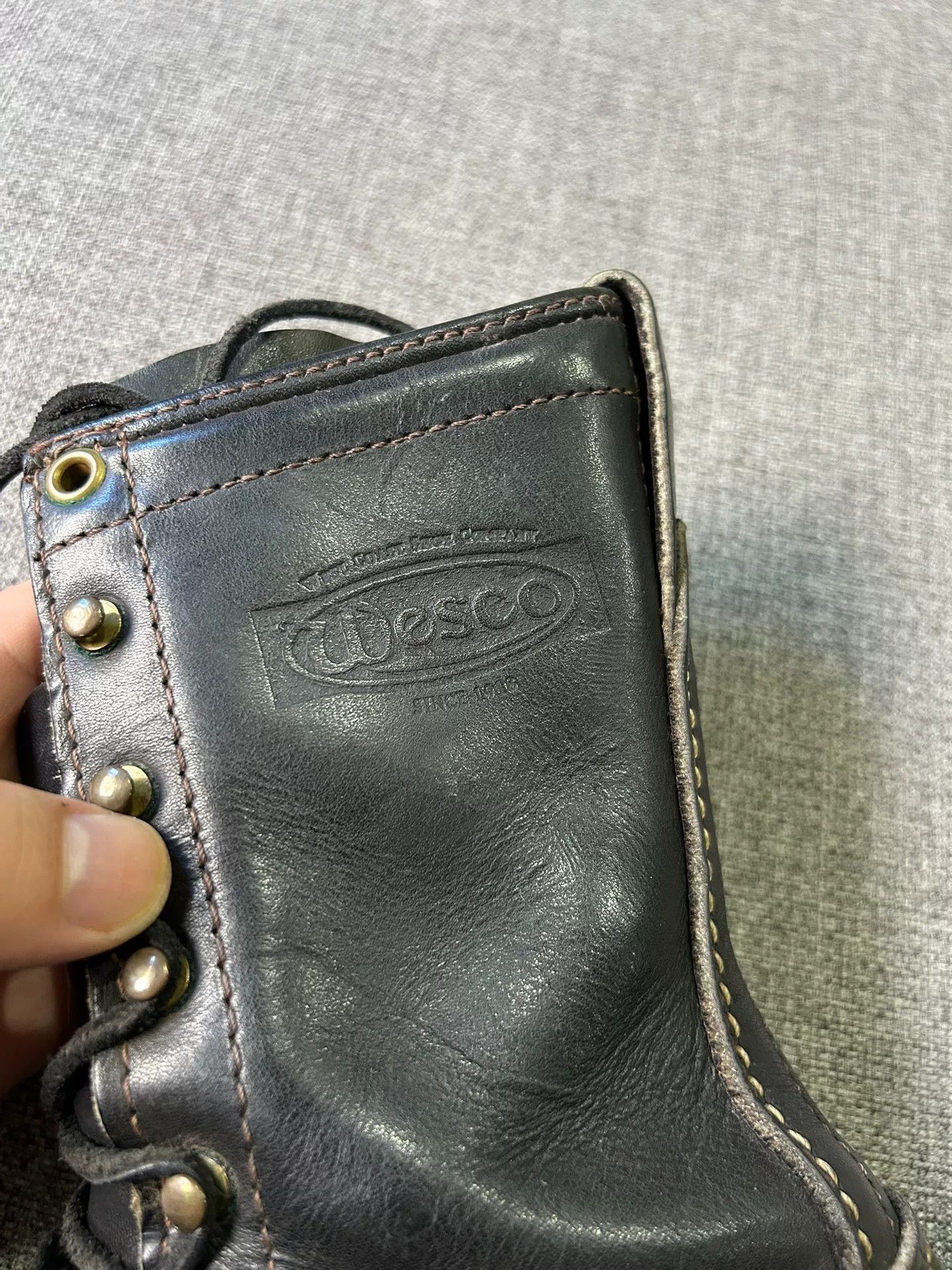 WESCO wesco black leather lace-up boots Size US 5.5 / EU 38 - 5 Thumbnail