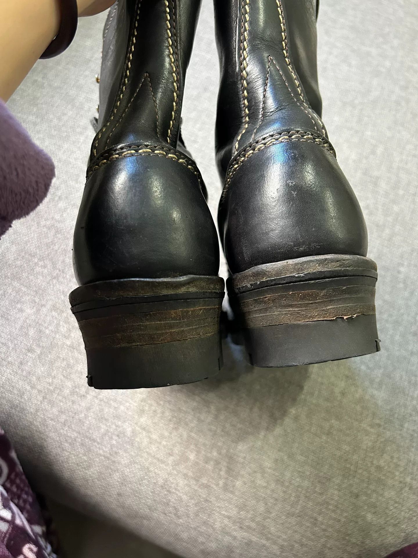 WESCO wesco black leather lace-up boots Size US 5.5 / EU 38 - 4 Thumbnail
