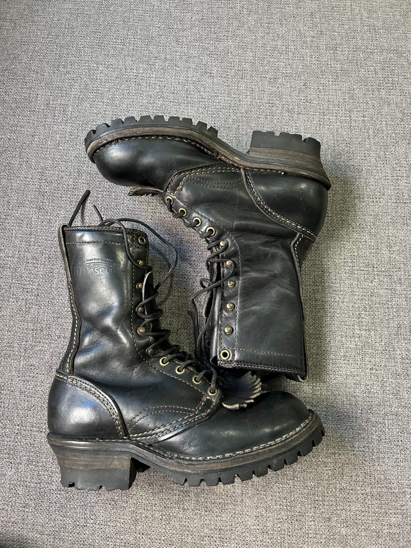 WESCO wesco black leather lace-up boots Size US 5.5 / EU 38 - 3 Thumbnail