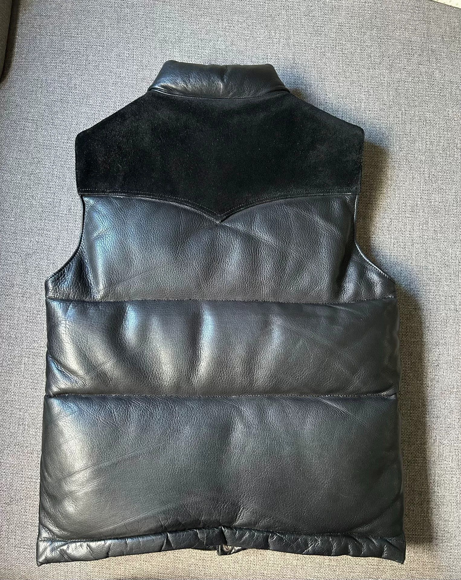The Real McCoy's real mccoy leather down vest for men Size US M / EU 48-50 / 2 - 2 Thumbnail