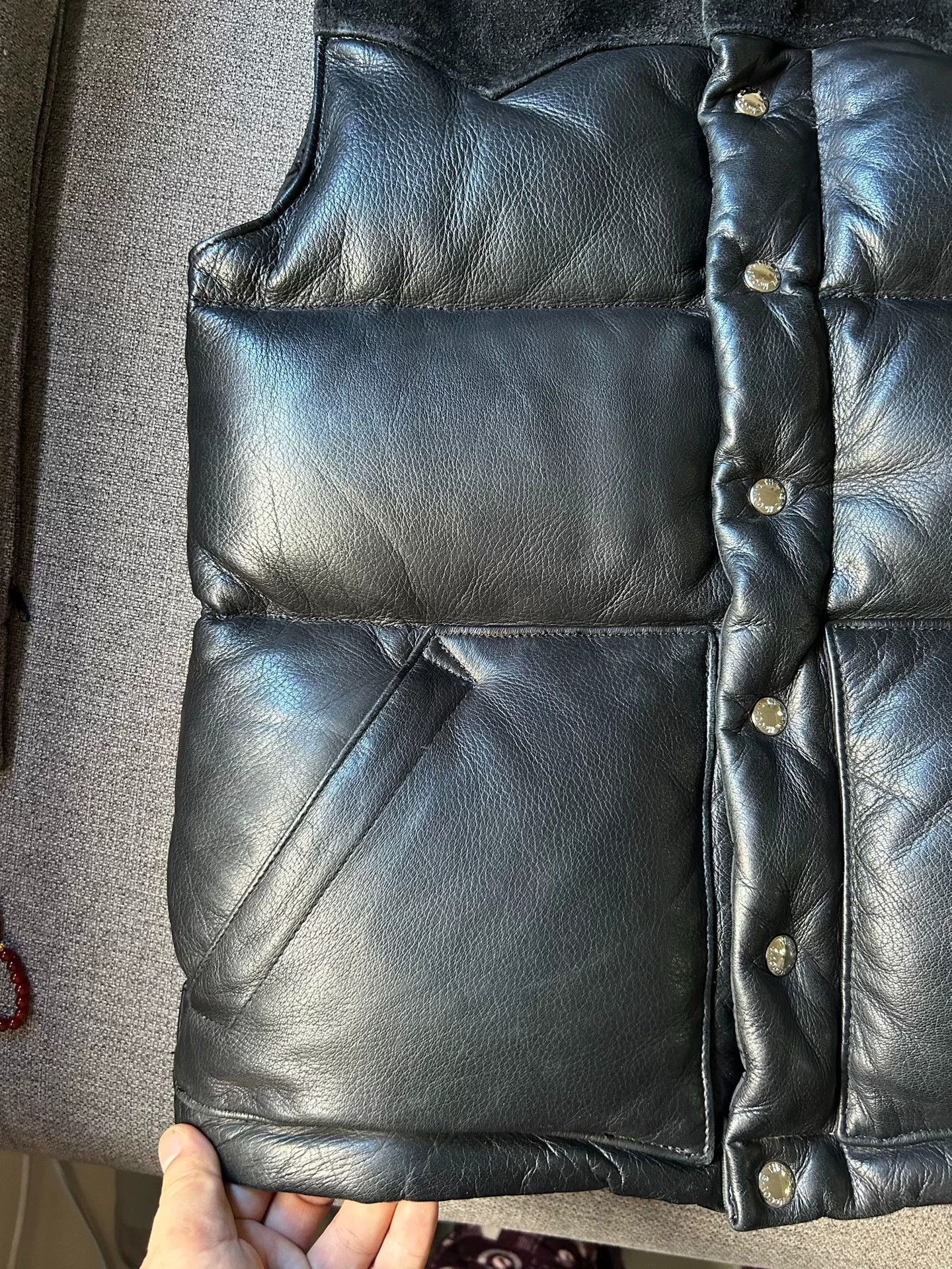 The Real McCoy's real mccoy leather down vest for men Size US M / EU 48-50 / 2 - 5 Thumbnail