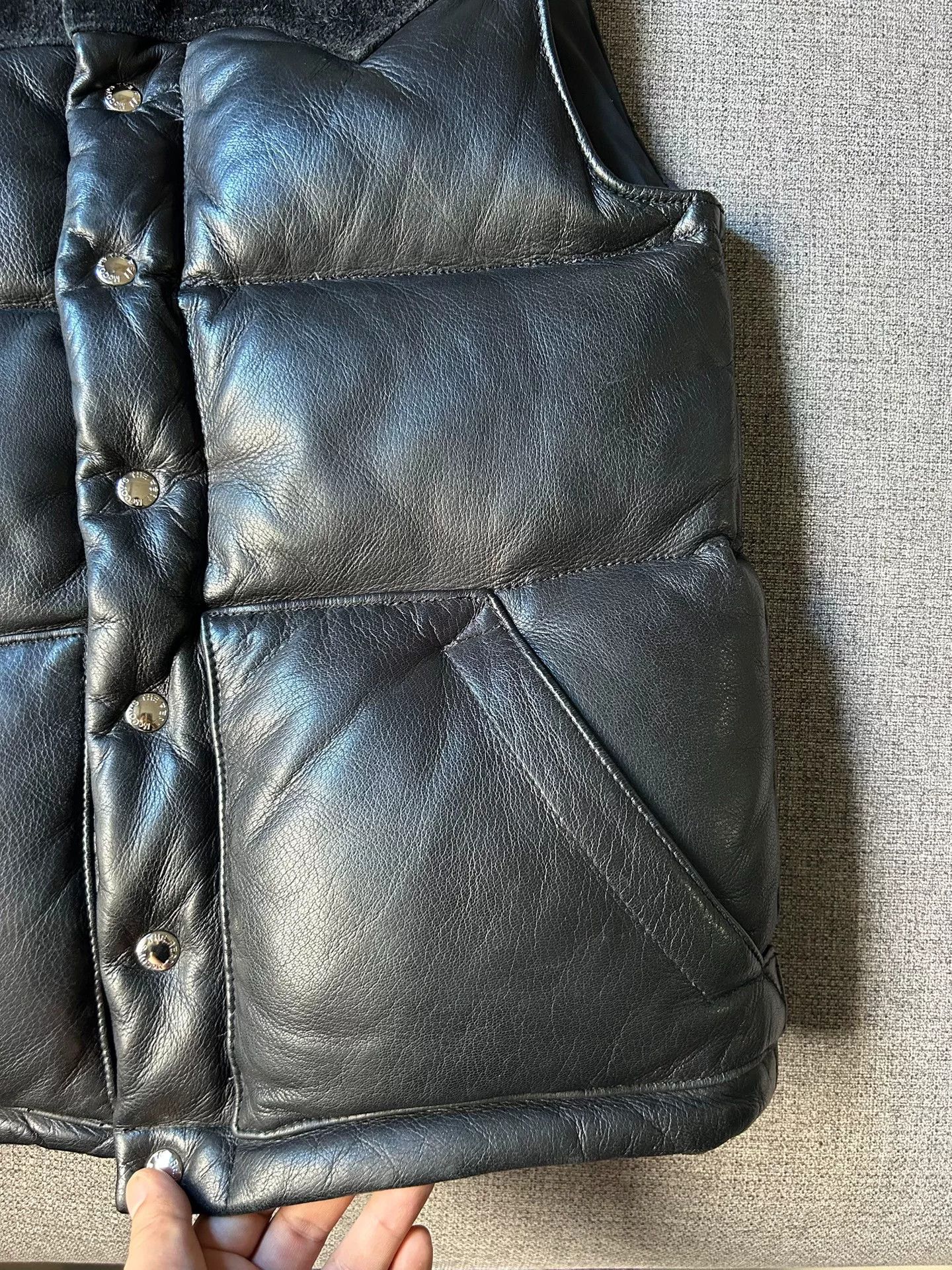 The Real McCoy's real mccoy leather down vest for men Size US M / EU 48-50 / 2 - 4 Thumbnail