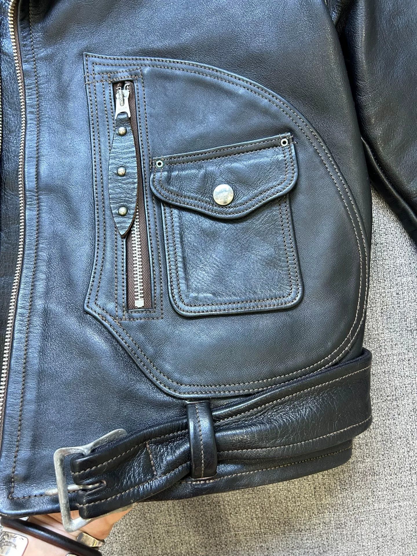 TOYS McCOY vintage black leather motorcycle jacket Size US M / EU 48-50 / 2 - 3 Thumbnail