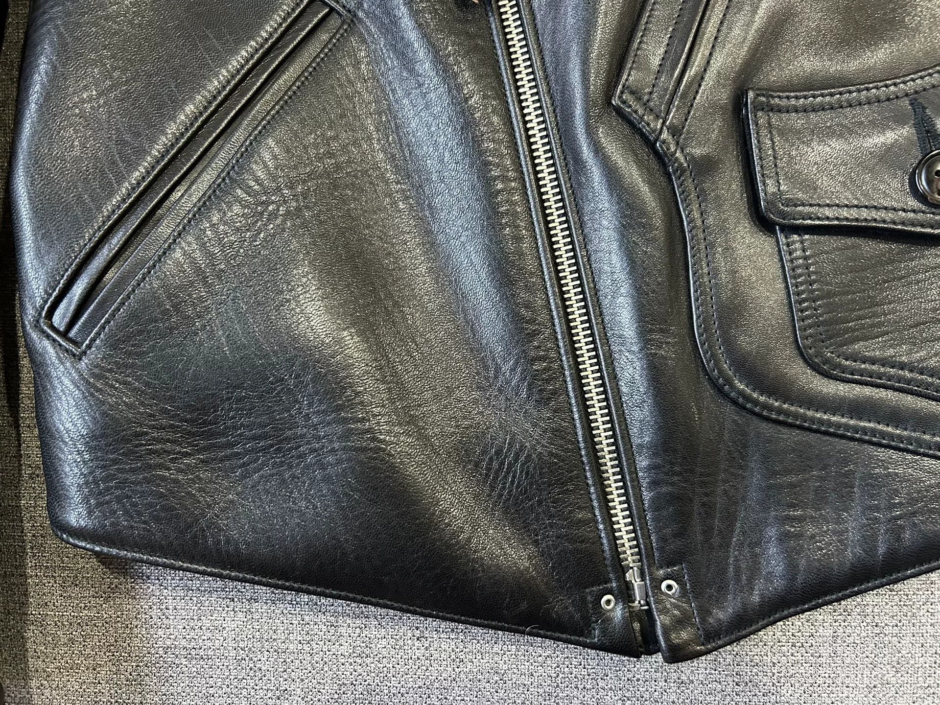 Fine Creek fine creek leather thick motorcycle jacket Size US M / EU 48-50 / 2 - 8 Thumbnail