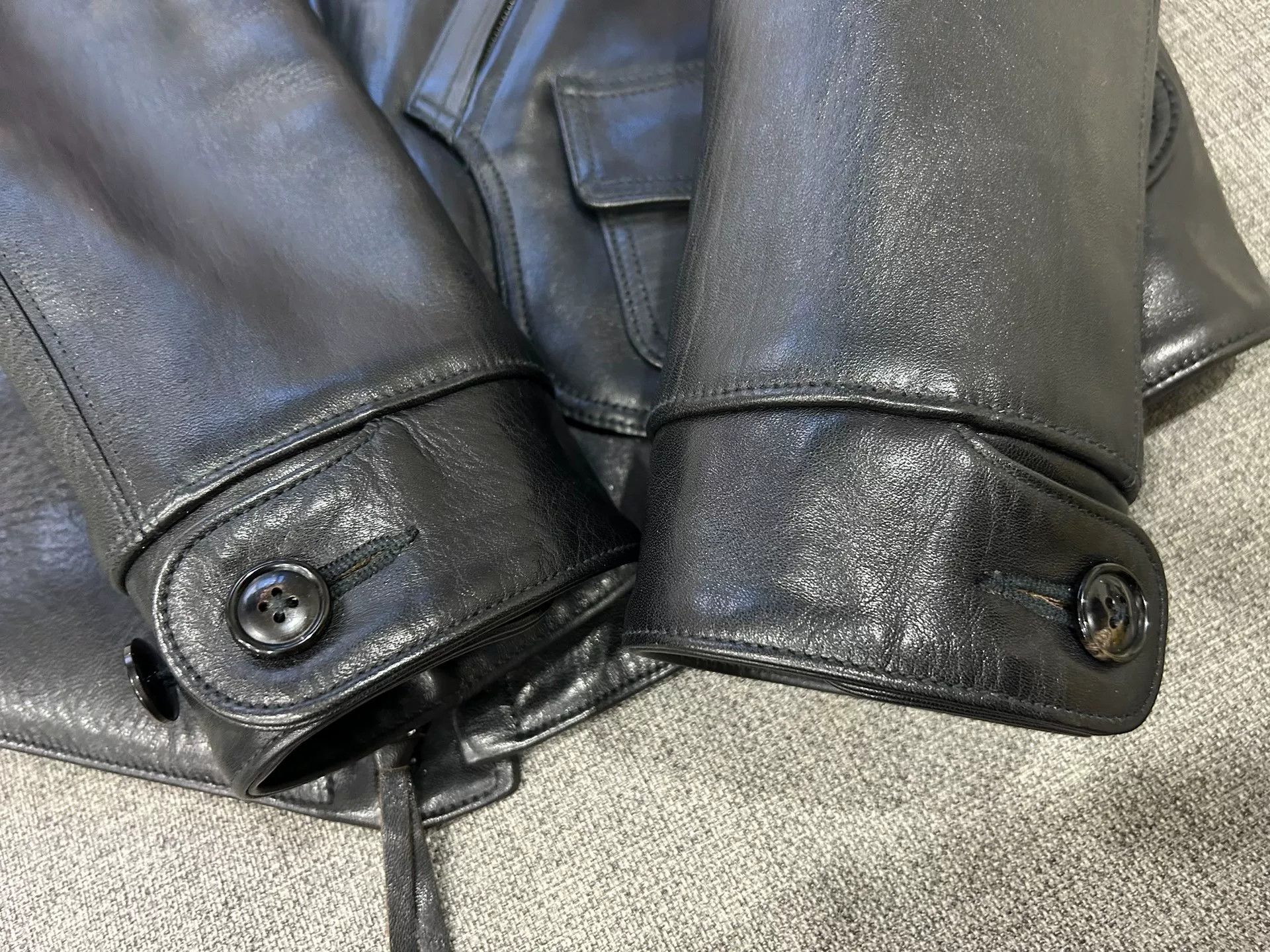 Fine Creek fine creek leather thick motorcycle jacket Size US M / EU 48-50 / 2 - 4 Thumbnail