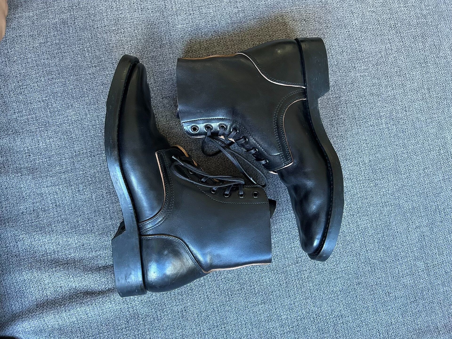 Maryam Nassir Zadeh black leather lace-up boots for men Size US 5.5 / EU 38 - 4 Thumbnail