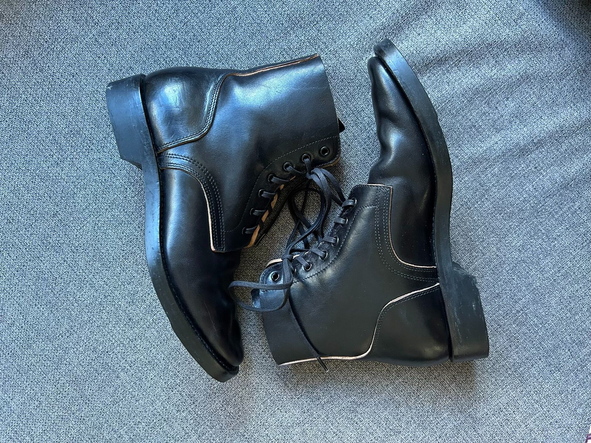 Maryam Nassir Zadeh black leather lace-up boots for men Size US 5.5 / EU 38 - 5 Thumbnail