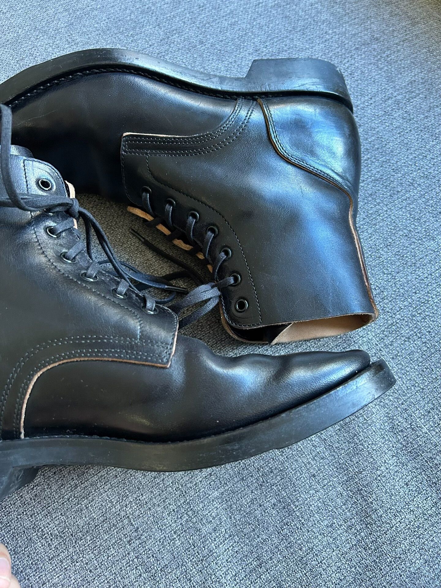 Maryam Nassir Zadeh black leather lace-up boots for men Size US 5.5 / EU 38 - 6 Thumbnail