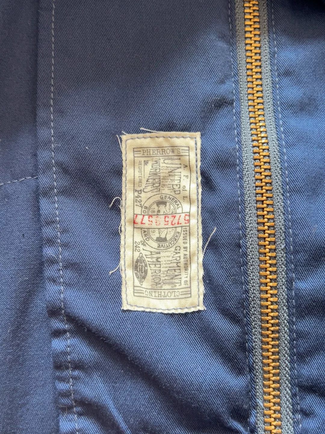 Pherrow's navy blue workwear embroidered jacket Size US M / EU 48-50 / 2 - 5 Thumbnail