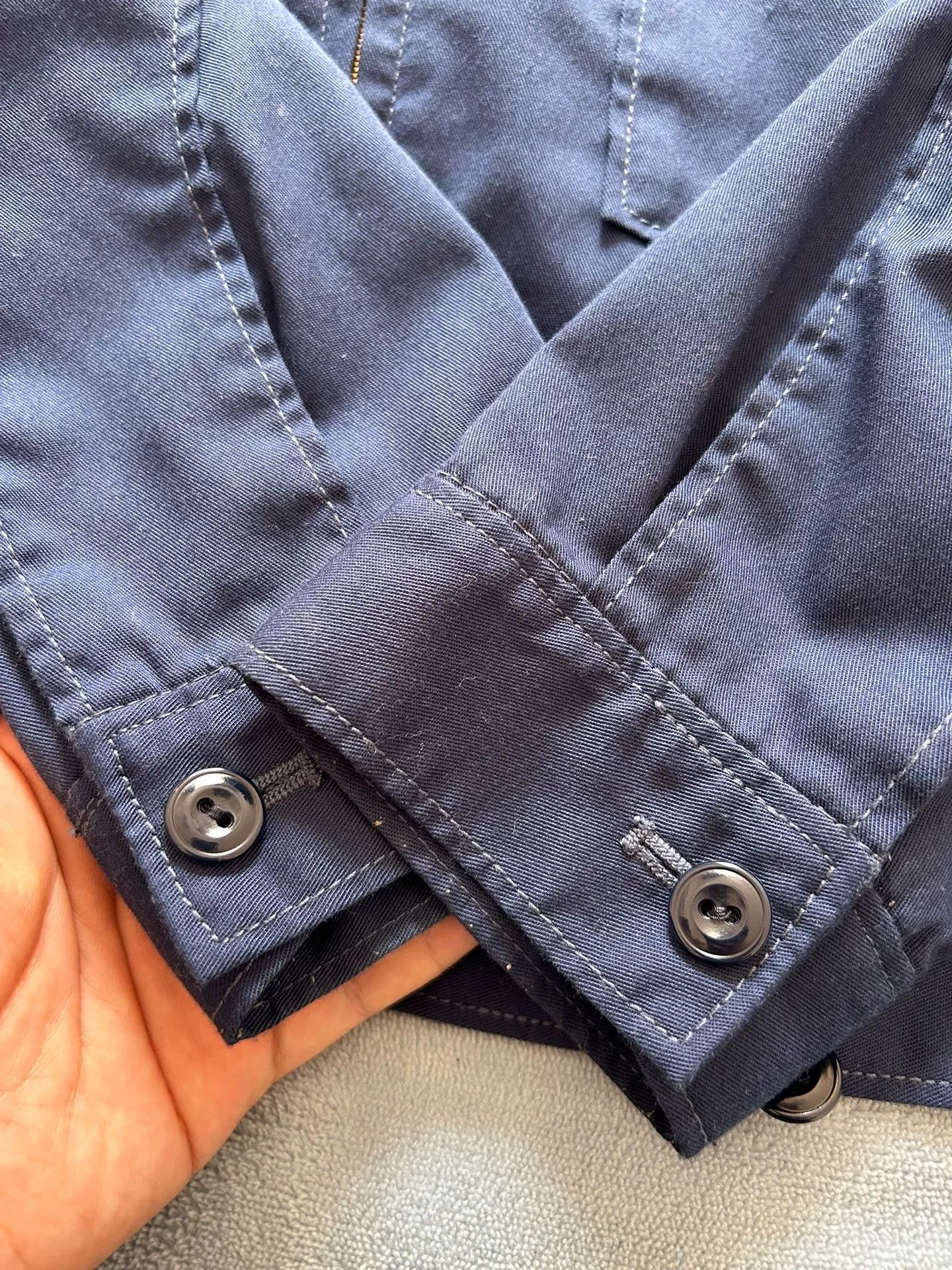 Pherrow's navy blue workwear embroidered jacket Size US M / EU 48-50 / 2 - 4 Thumbnail
