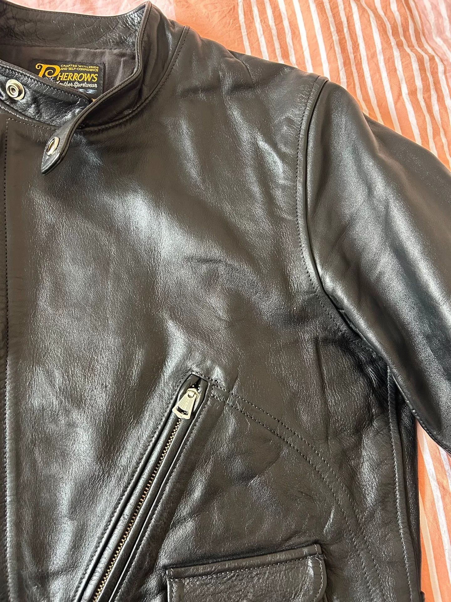 Pherrow's vintage black leather sports jacket Size US M / EU 48-50 / 2 - 4 Thumbnail