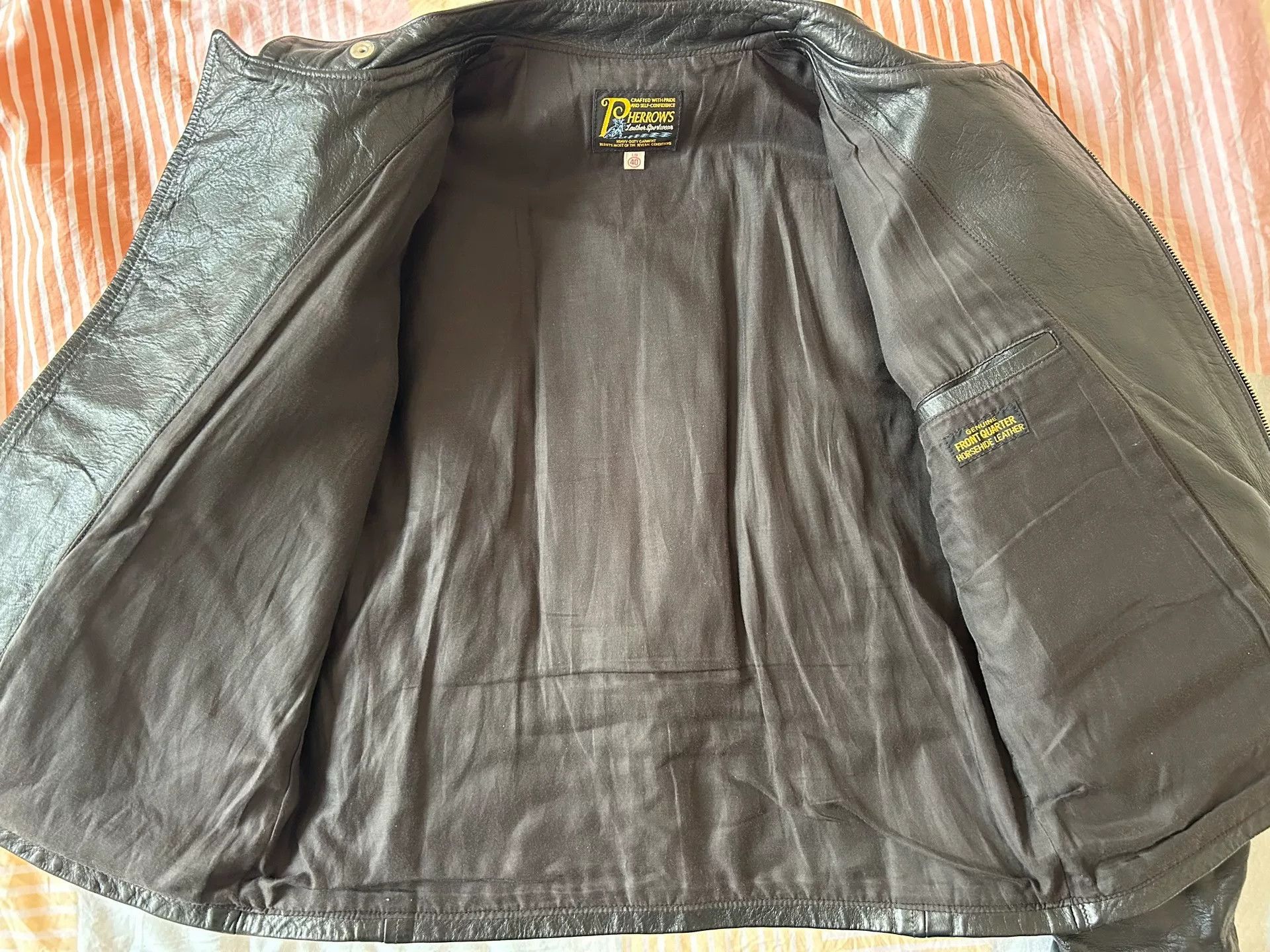 Pherrow's vintage black leather sports jacket Size US M / EU 48-50 / 2 - 9 Thumbnail