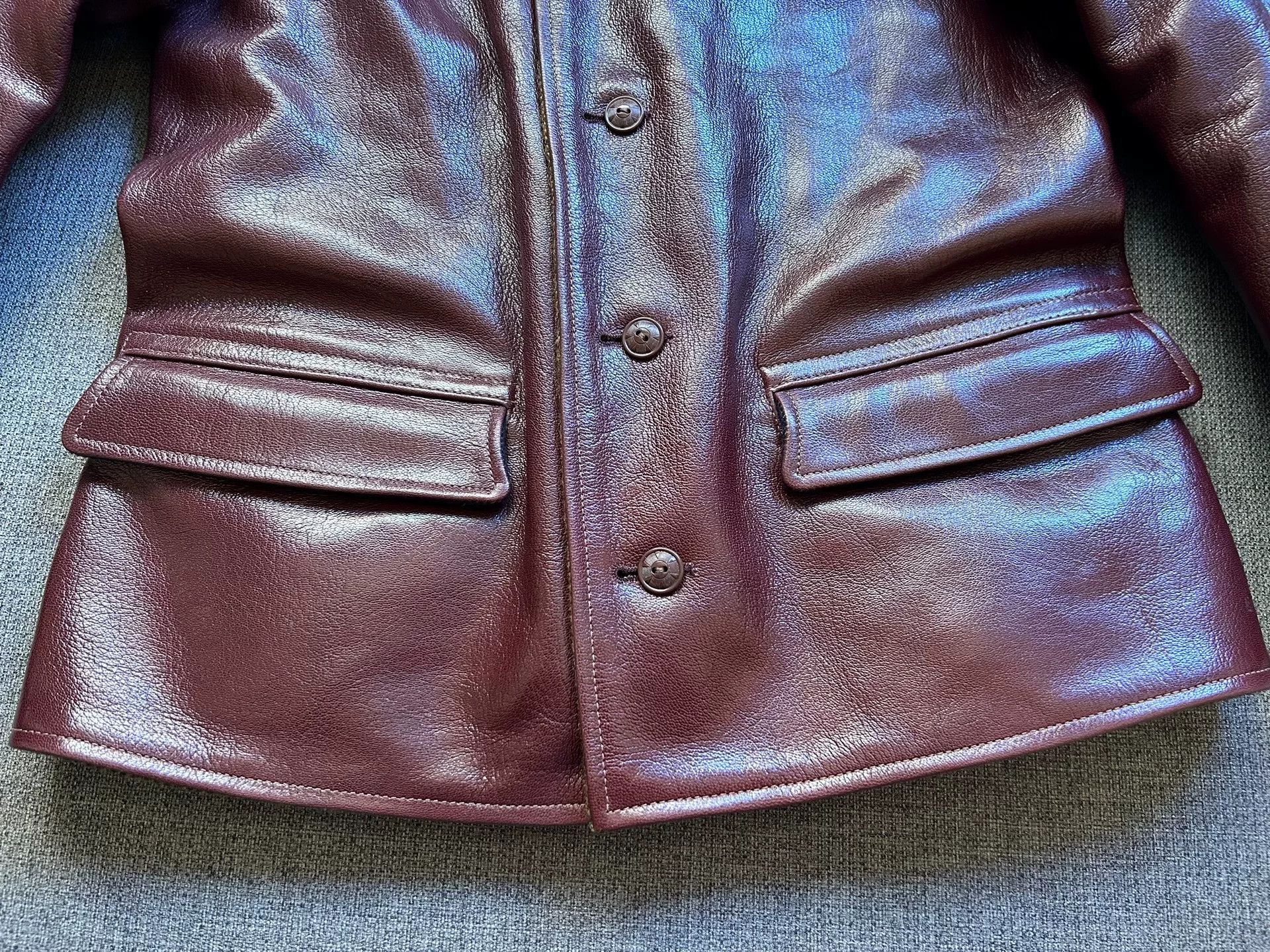 Freewheelers freewheelers leather jacket in burgundy Size US S / EU 44-46 / 1 - 4 Thumbnail